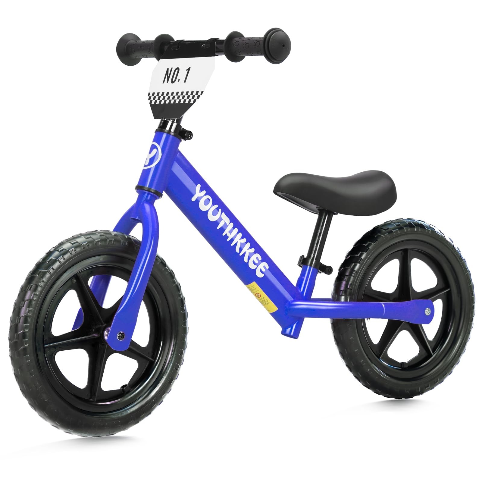 Youthkkee 12 Inch Toddler Balance Bike No-Pedal for 1-3 Year Olds Adjustable