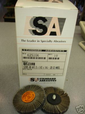 (10) 3" Standard Abrasives Flap wheel 80 Grit  $83 625106