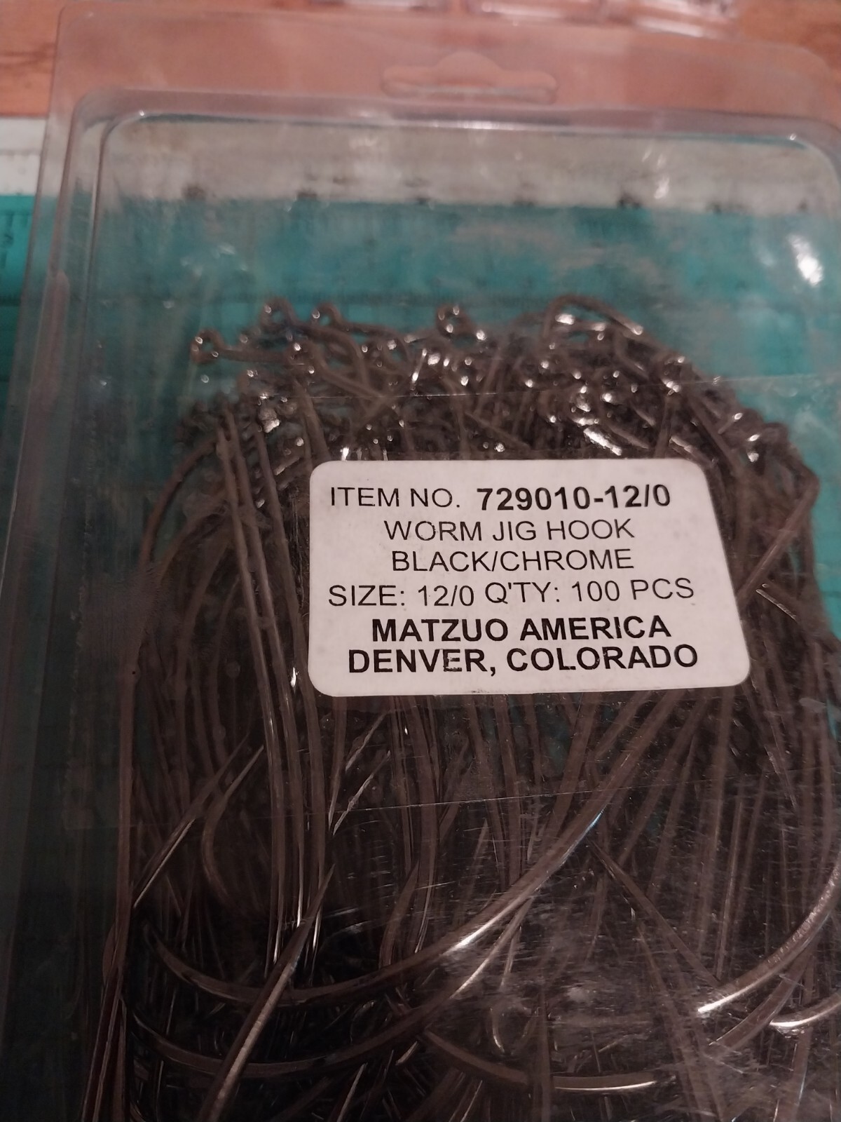 Nos Worm Jig Hooks 50 Hooks Nib 12/0 Nice New