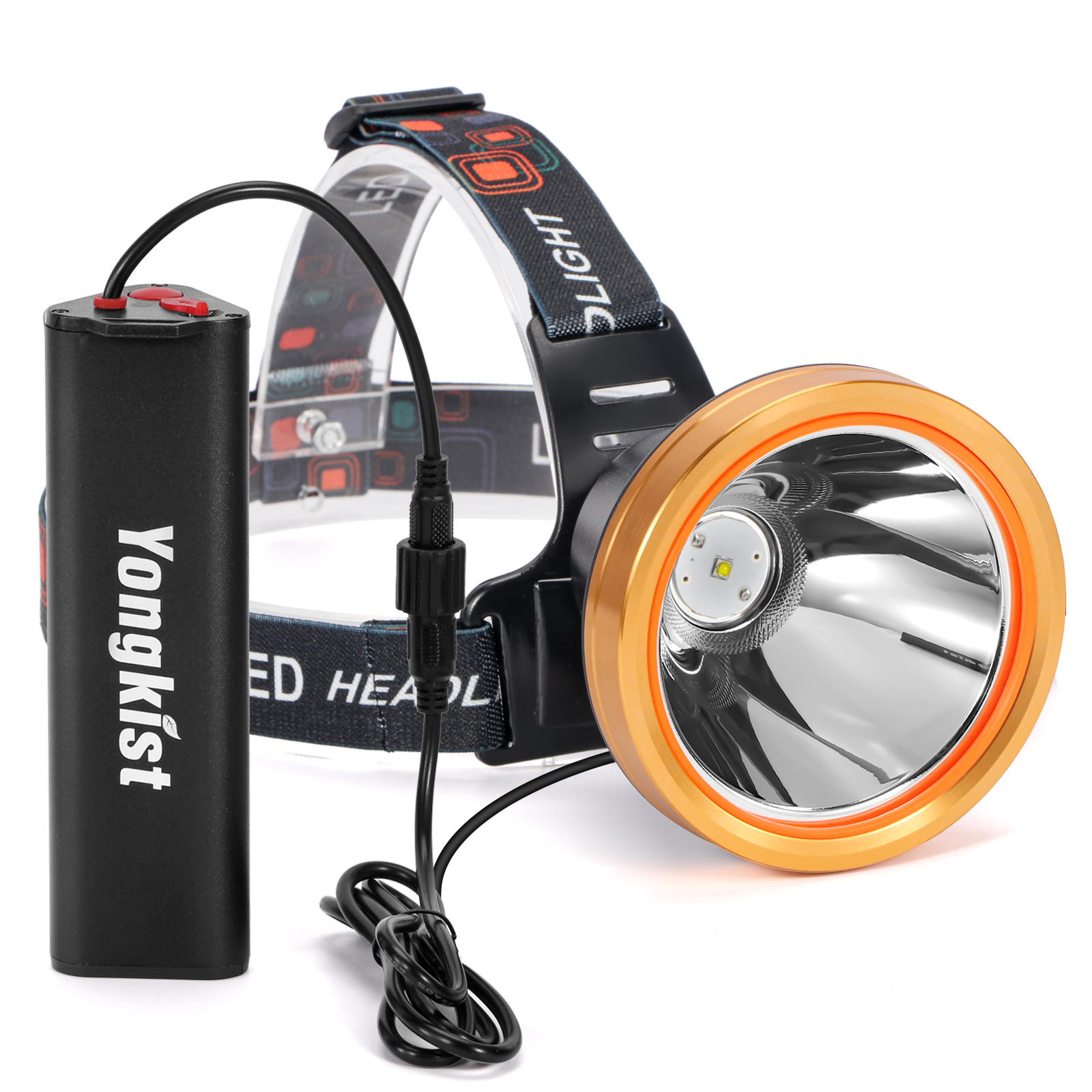 Super Bright Rechargeable LED Headlamp High Power Waterproof Spotlight