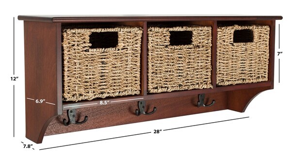 Safavieh FINLEY HANGING 3 BSKT WALL RACK, Reduced Price 2172733453 HAC5700B