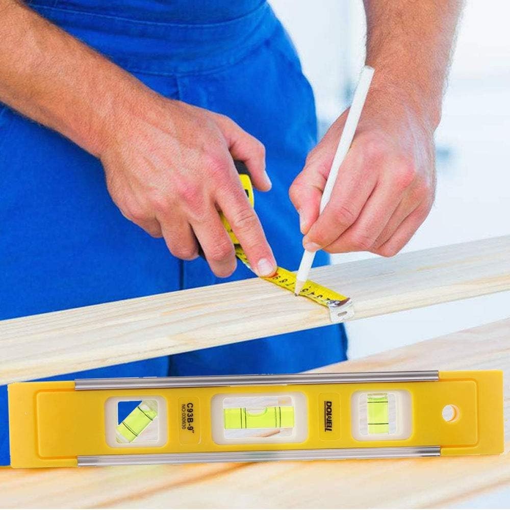 Precision 9-Inch Magnetic Level - 2 Pack with 3 Easy Read Bubbles for Accuracy