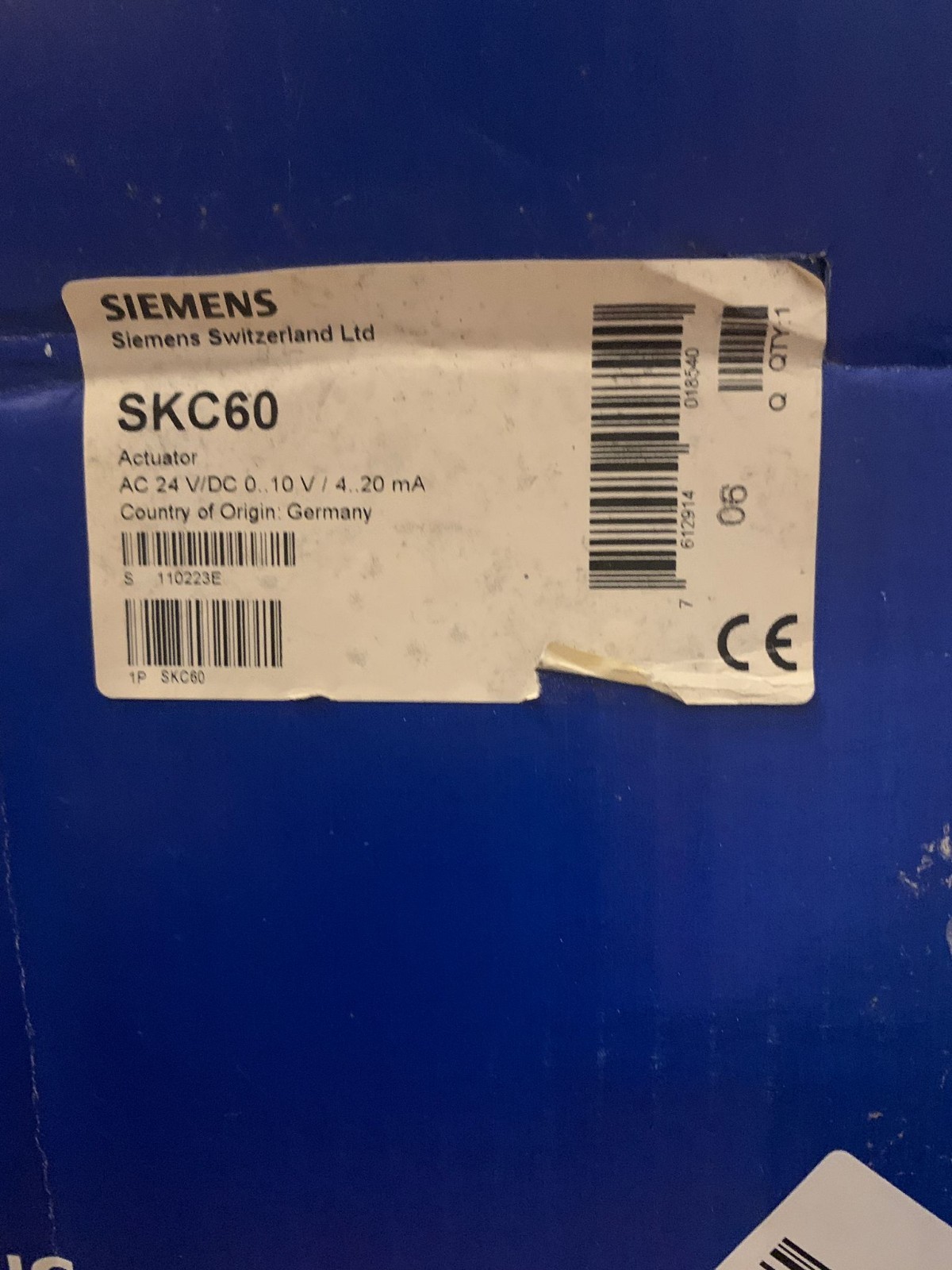 Siemens SKC60 electrohydraulic actuator