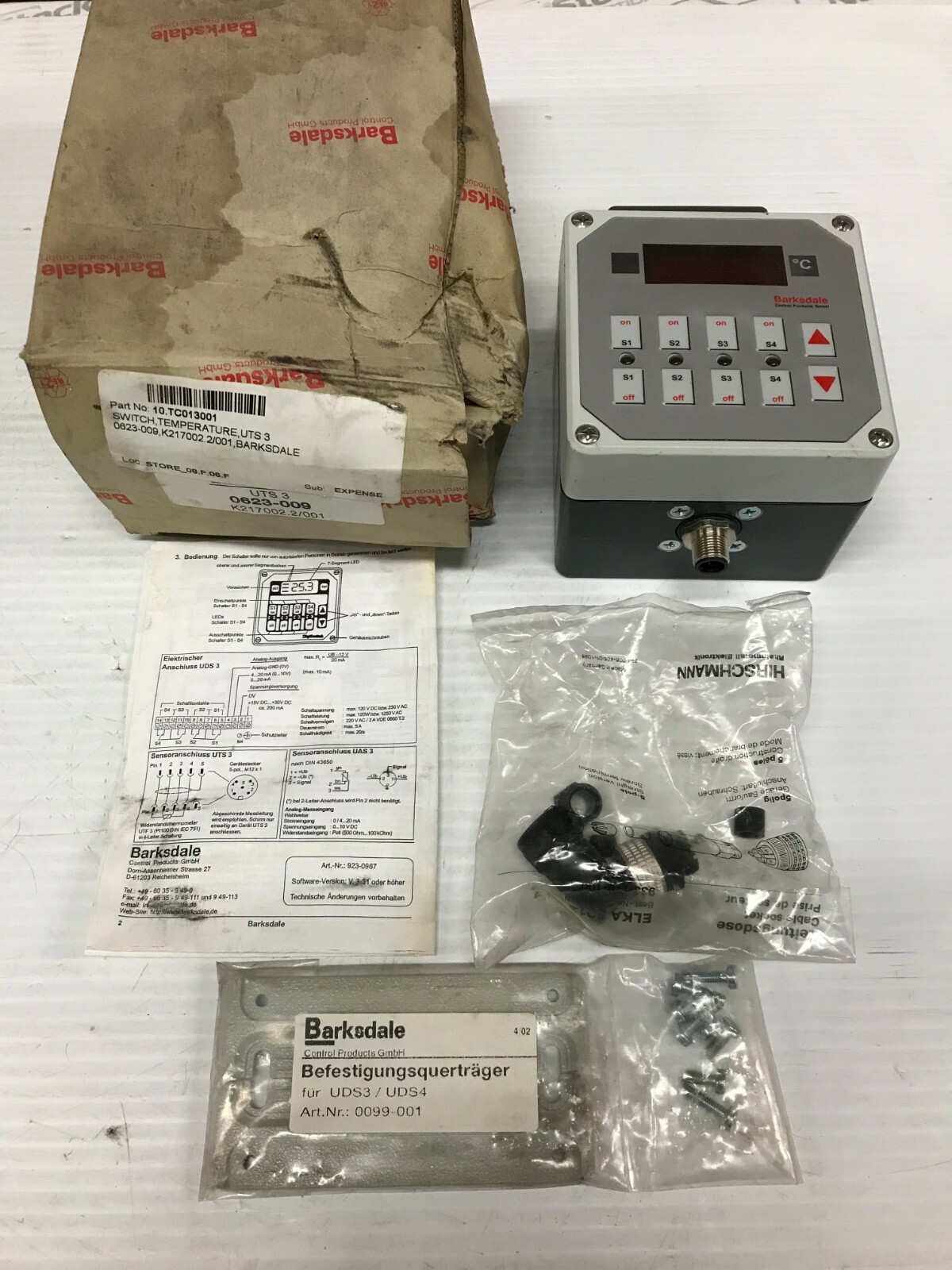 Barksdale 0623-009 Type UTS 3 Temperature Switch