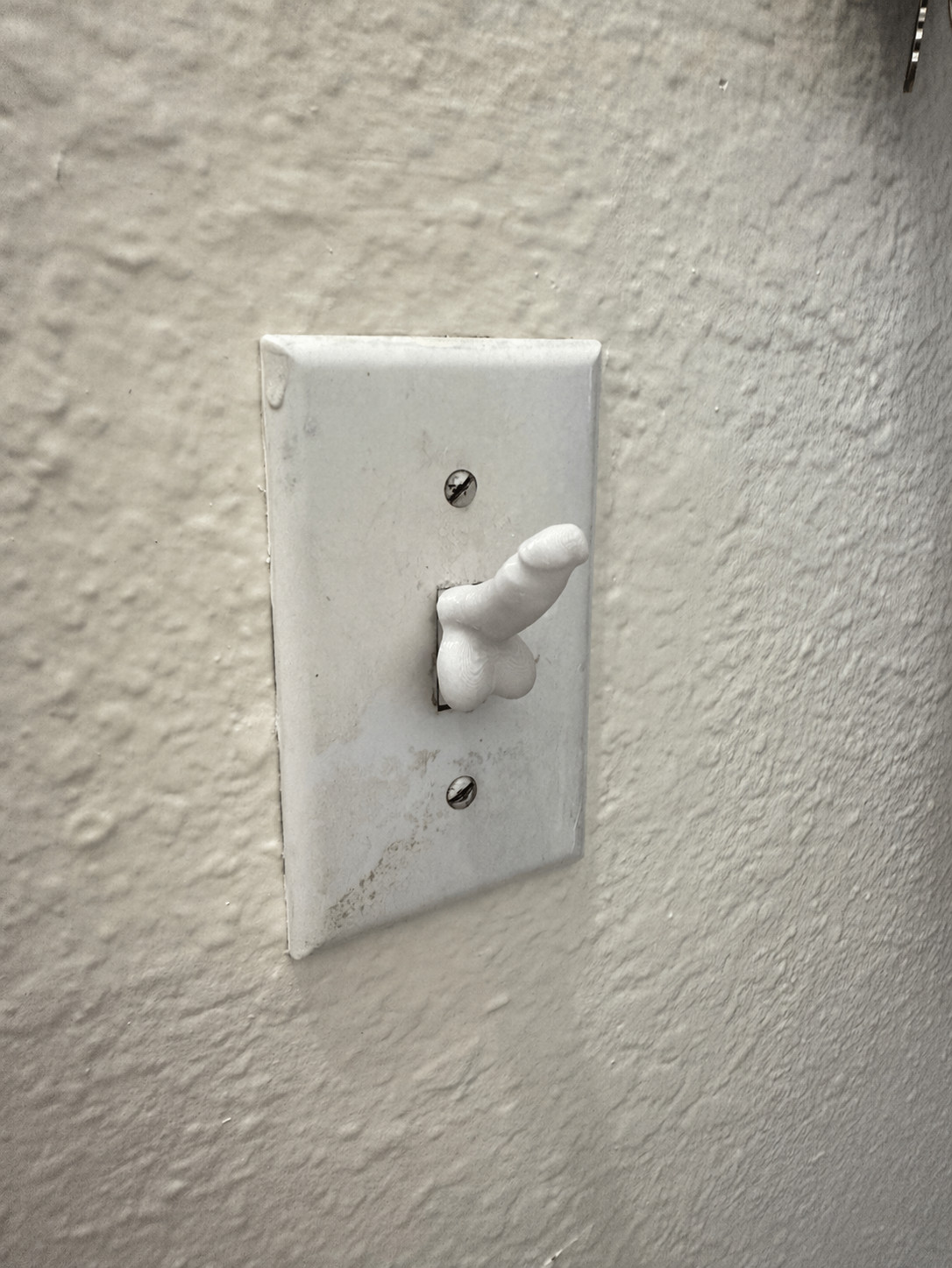 Funny White Light Switch Cover Set – 3D Printed Gag Gift, Small Home or Office