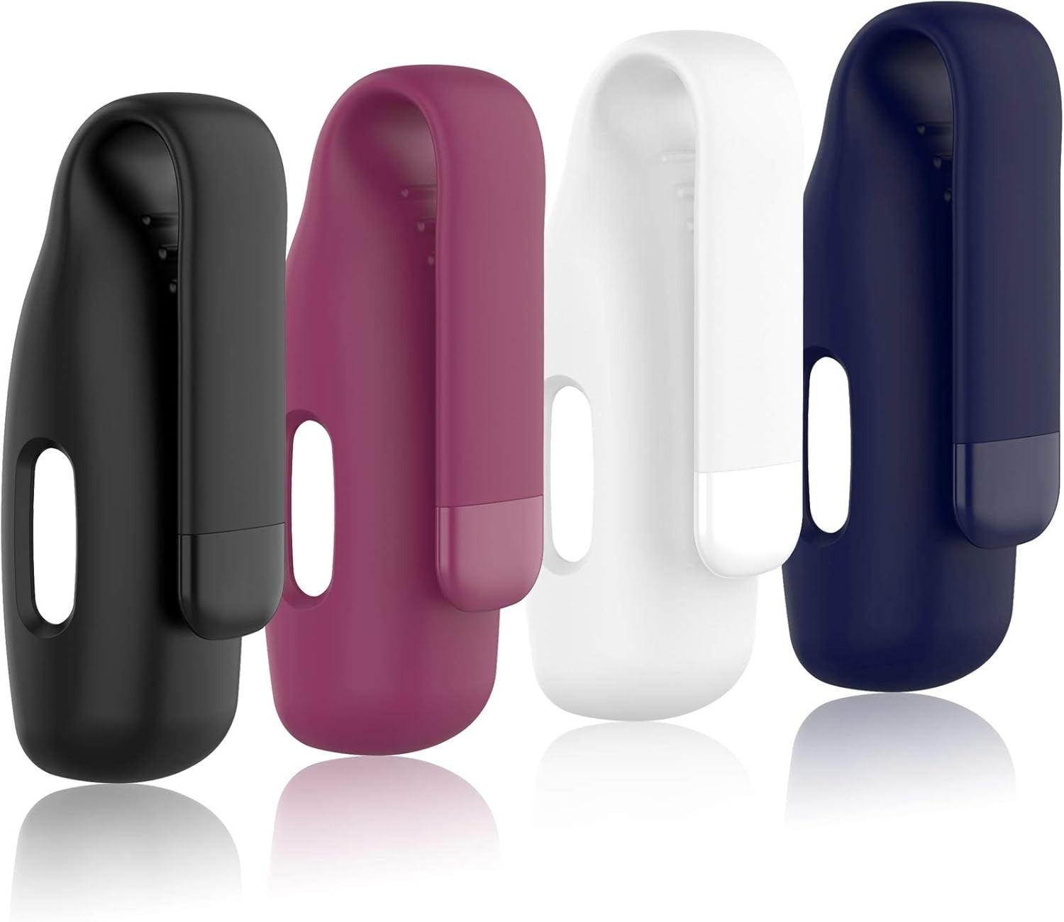 4-Pack Clip Case Compatible with Fitbit Inspire 2/Fitbit Inspire 3, Soft Silicon