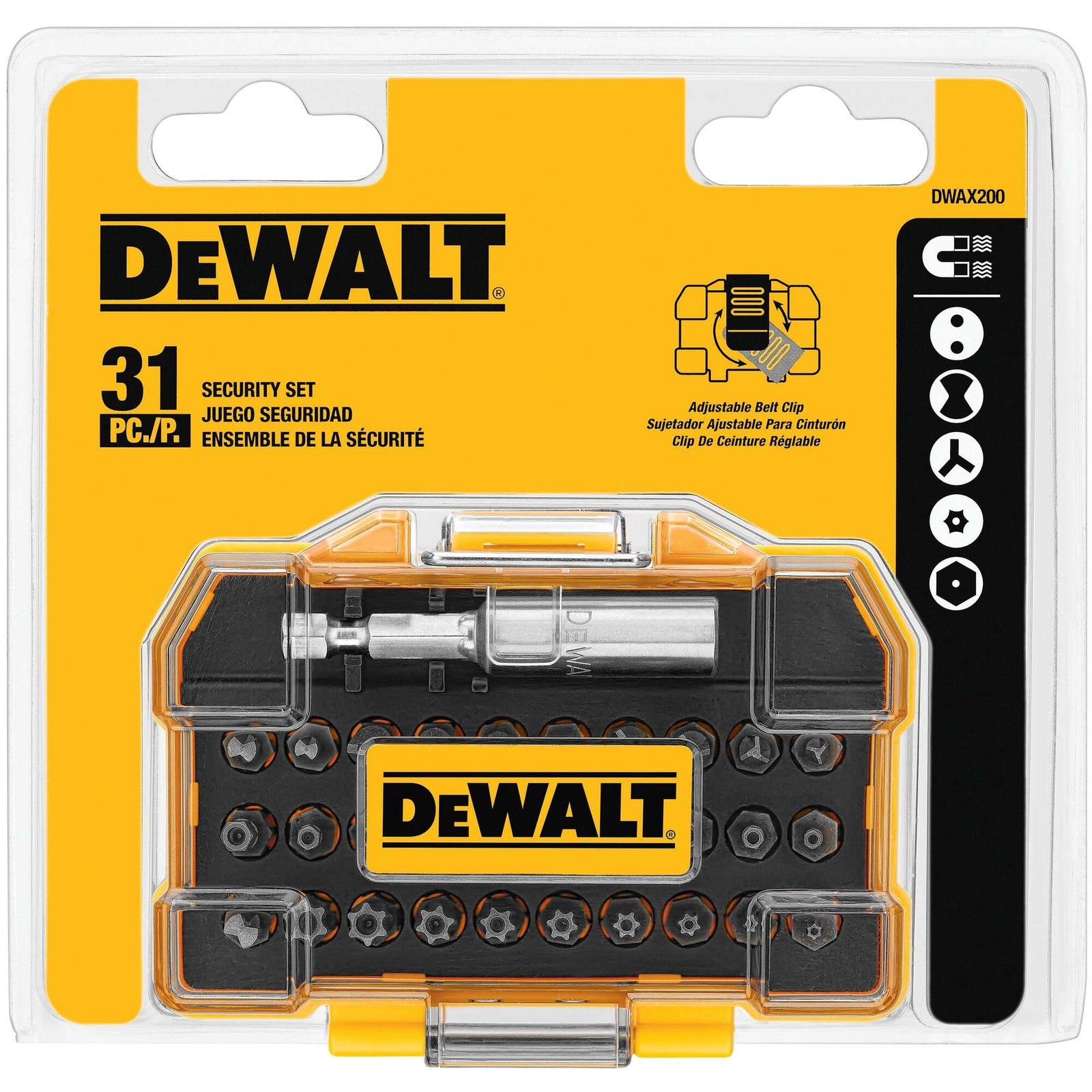 DEWALT Security Screwdriving Set, 31-Piece (DWAX200) One Size, Multi