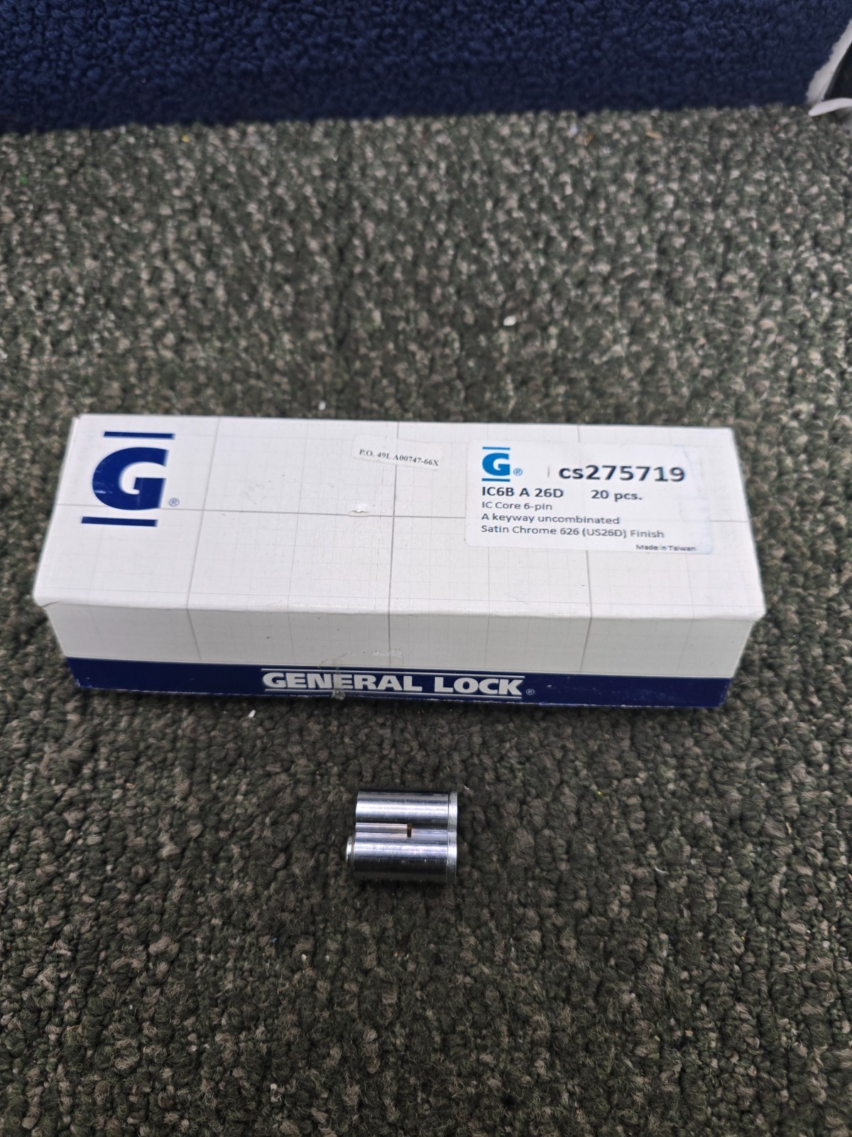 (QTY 20) General Lock CS275719 6-Pin IC Core A Keyway Uncombinated IC6B A 26D