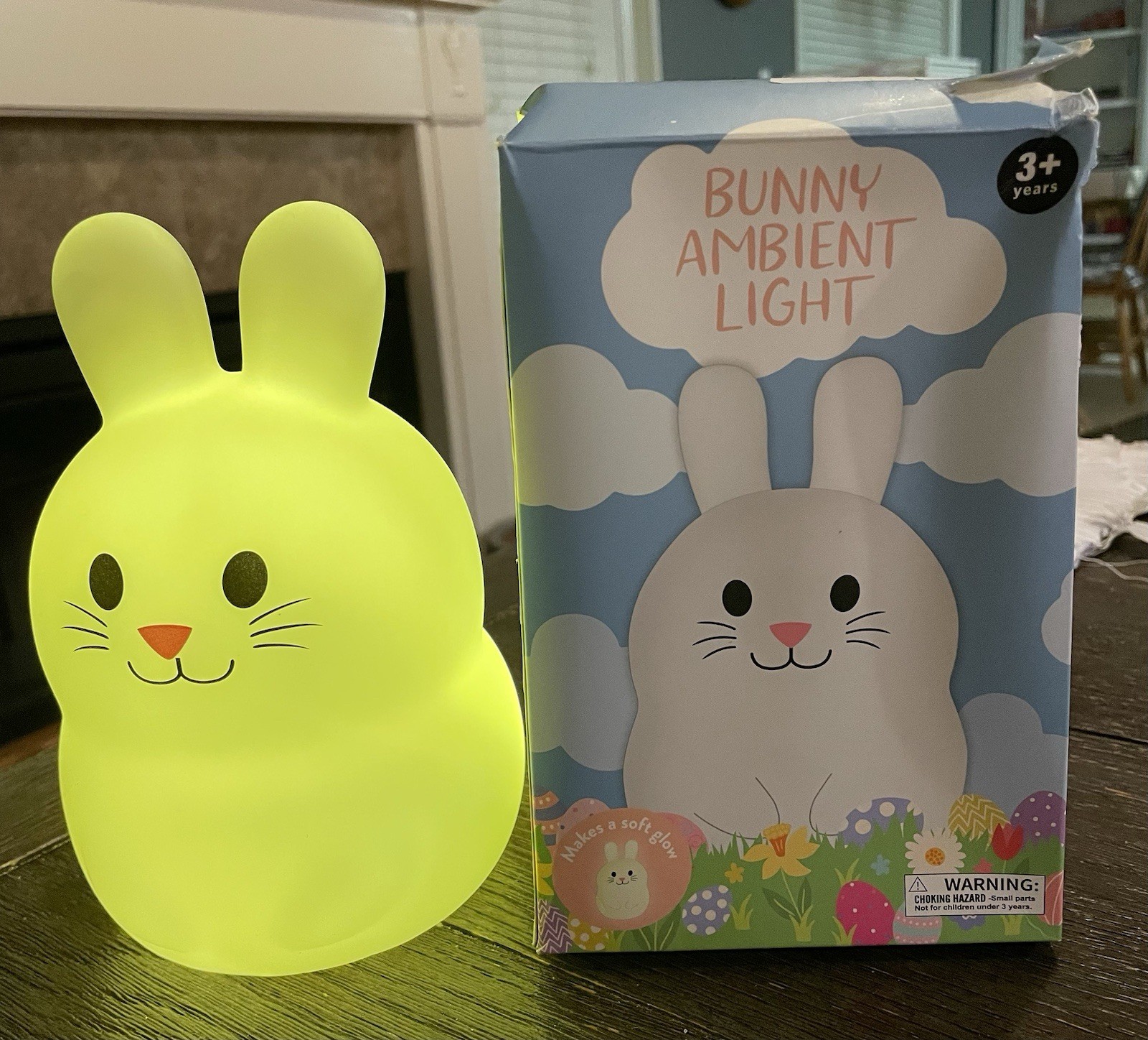 Eccolo White Bunny Ambient Light 7 In X 4 In