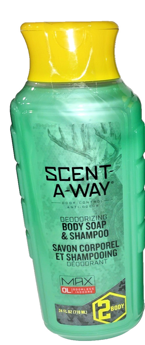 Hunters Specialties Scent A Way MAX 24oz Liquid Body Soap and Shampoo Green NEW!