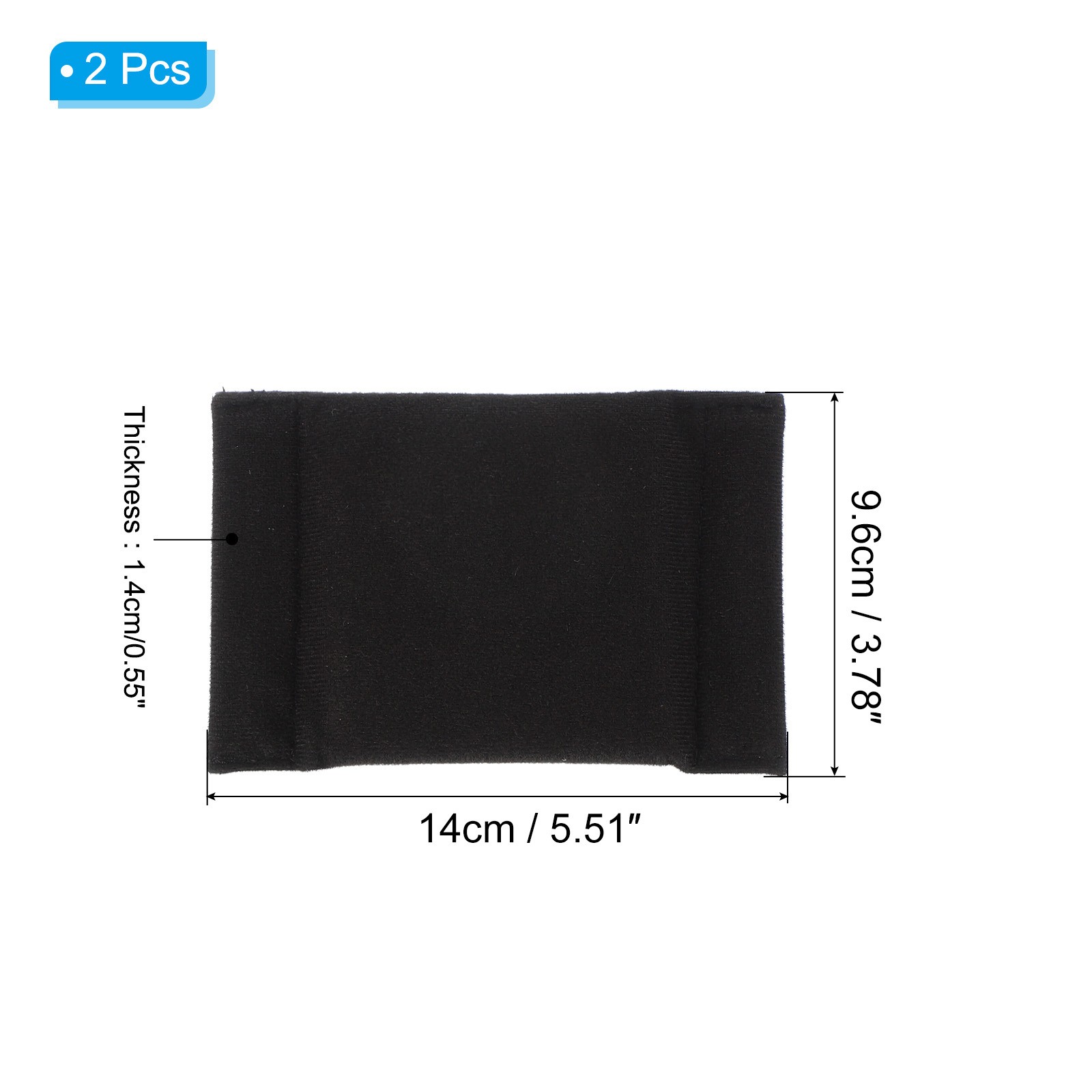 Camera Bag Divider, 2Pcs 5.51"x3.78"x0.55" Shockproof Separator, Black