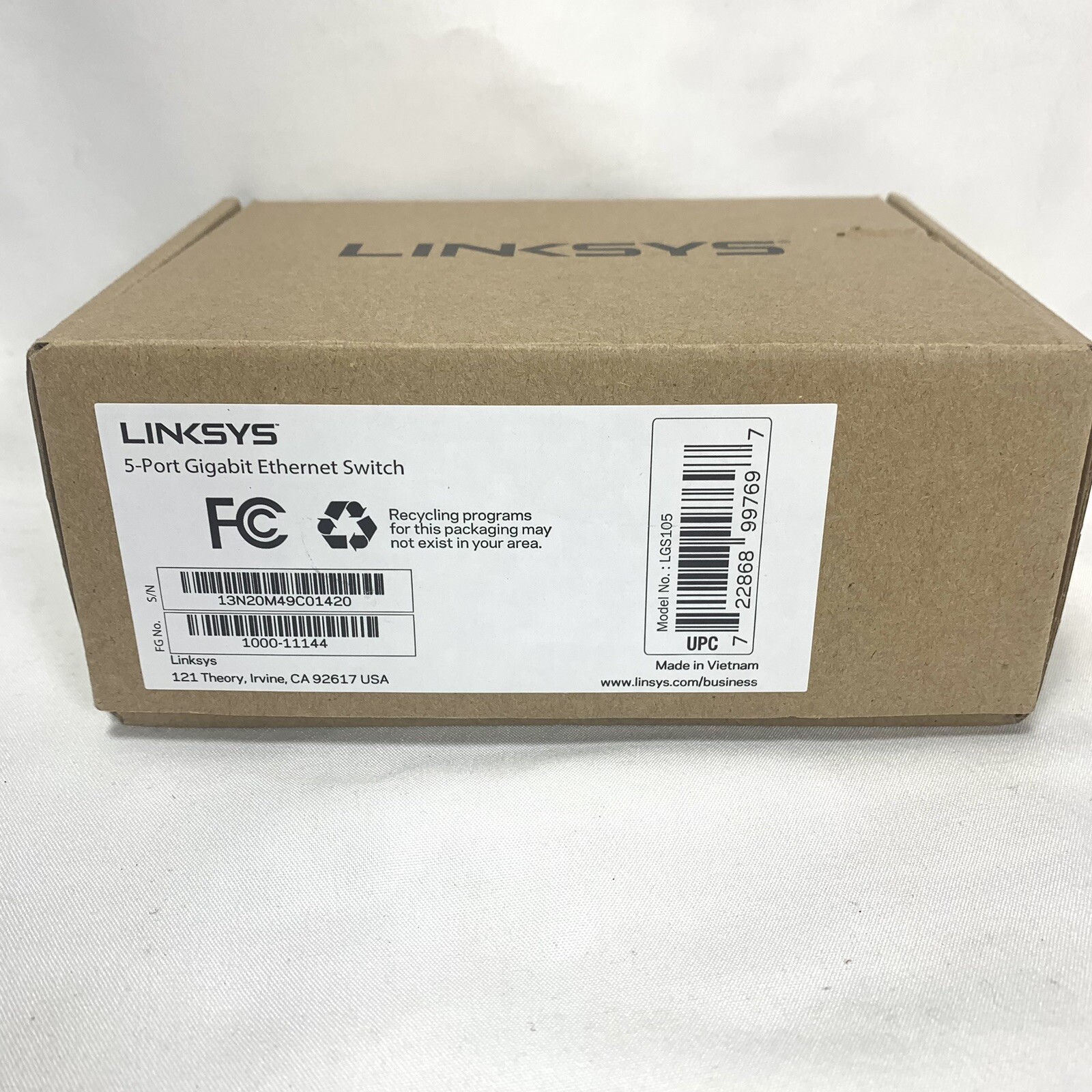 Linksys LGS105 5-Port Business Desktop Gigabit Switch