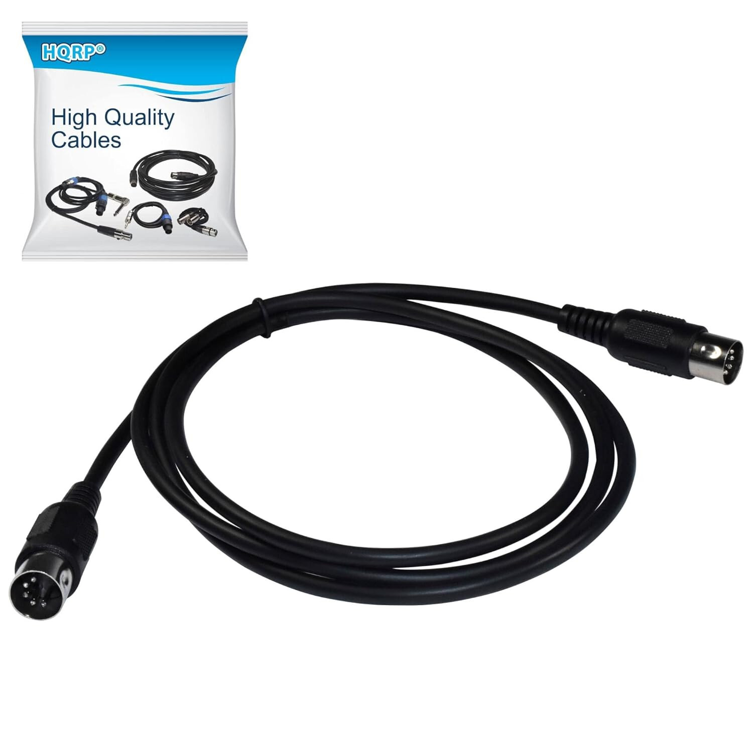 HQRP 5-Pin DIN MIDI Cable, 5-Feet Male to Male 5-Pin MIDI Cable for Music Gear