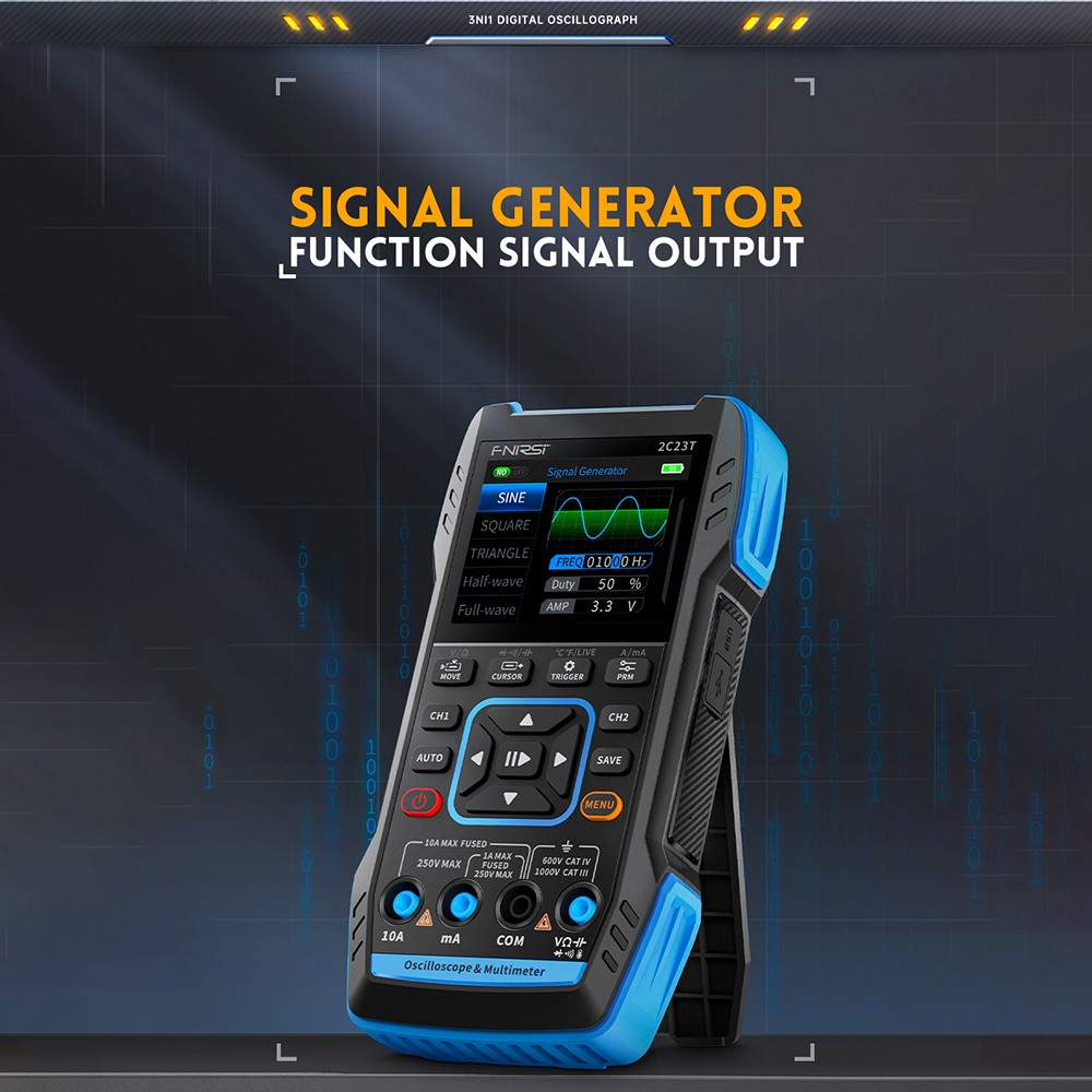 FNIRSI-2C23T Handheld Digital Oscilloscope Multimeter Function Signal Generator