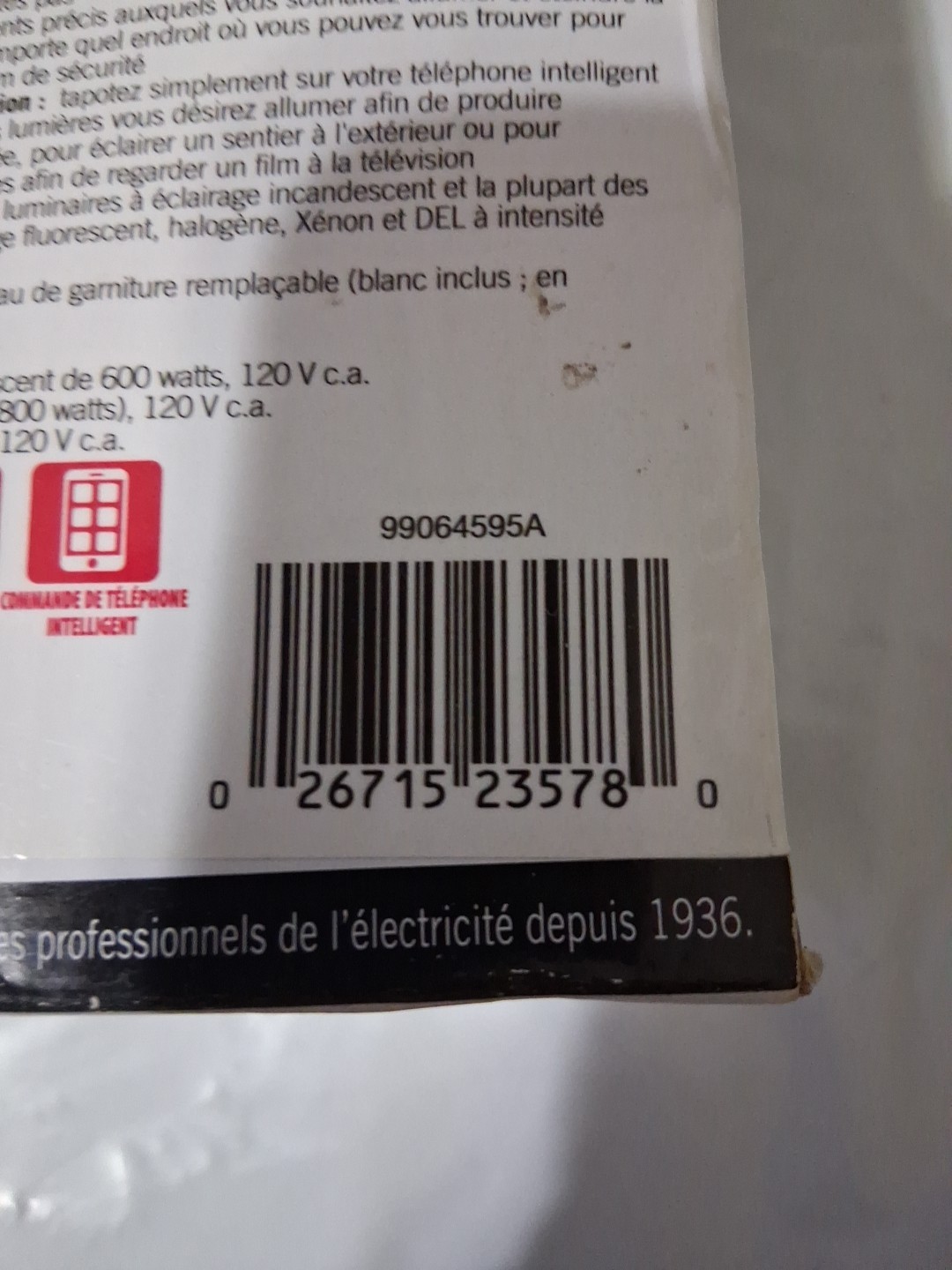 Nutone Smart Wall Switch, NIB C12-040726
