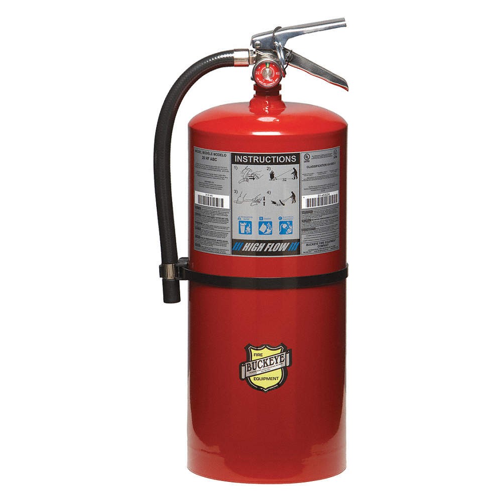 BUCKEYE 12350 Fire Extinguisher,Steel,Red,ABC 44YZ31