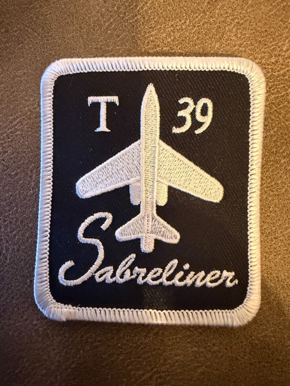 T-39 Sabreliner Patch – With Hook and Loop, 3.5 in