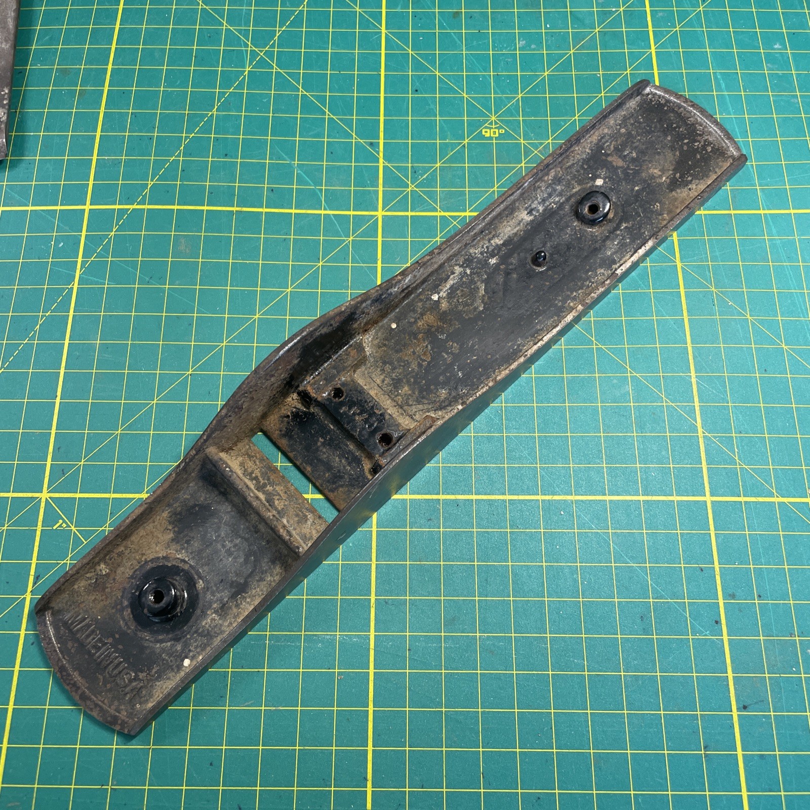 Vintage 14" Wood Plane Smooth Bottom Base ONLY "72 1/2" Parts or Restoration