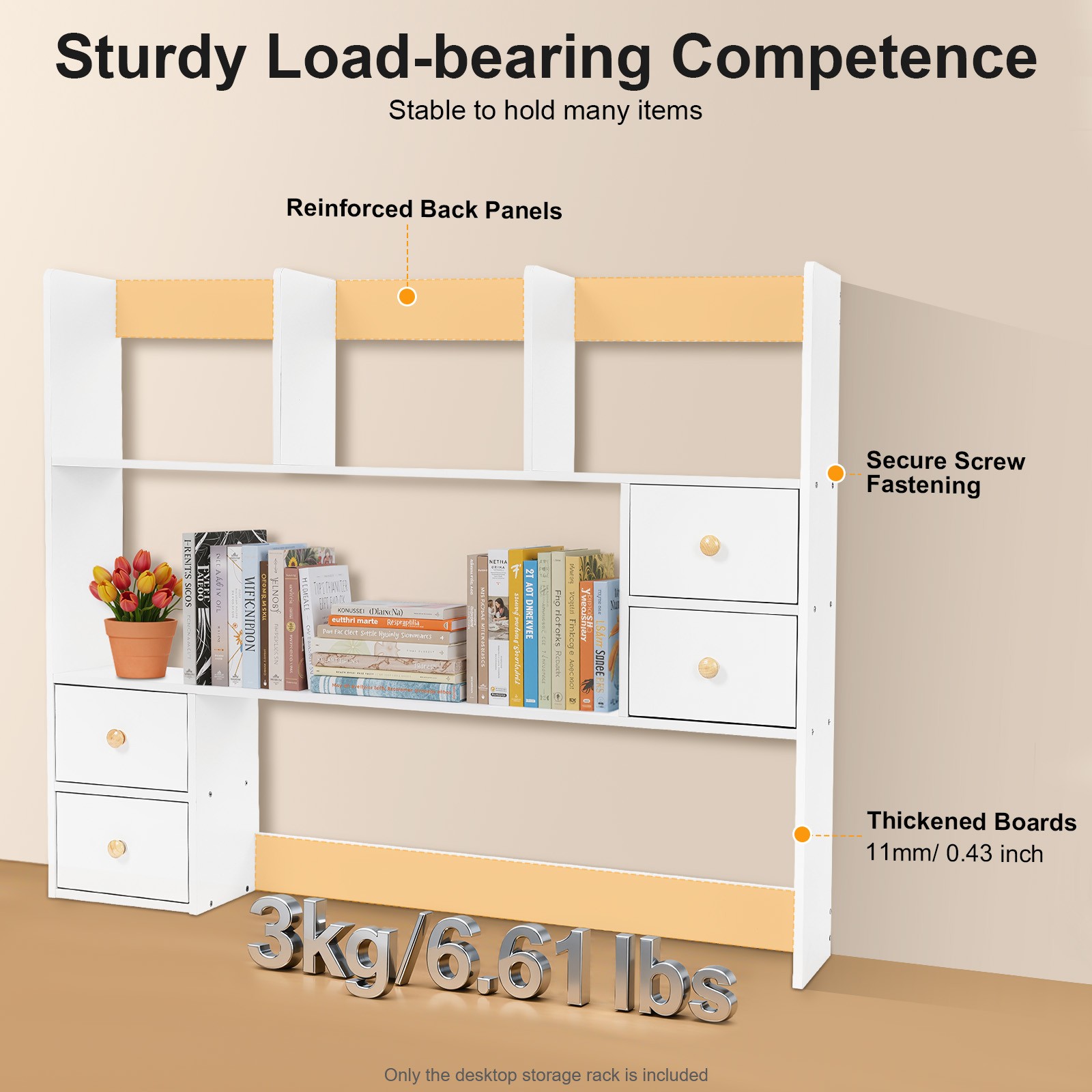 Desktop Organizer Office Storage Rack Desktop Shelf Rack