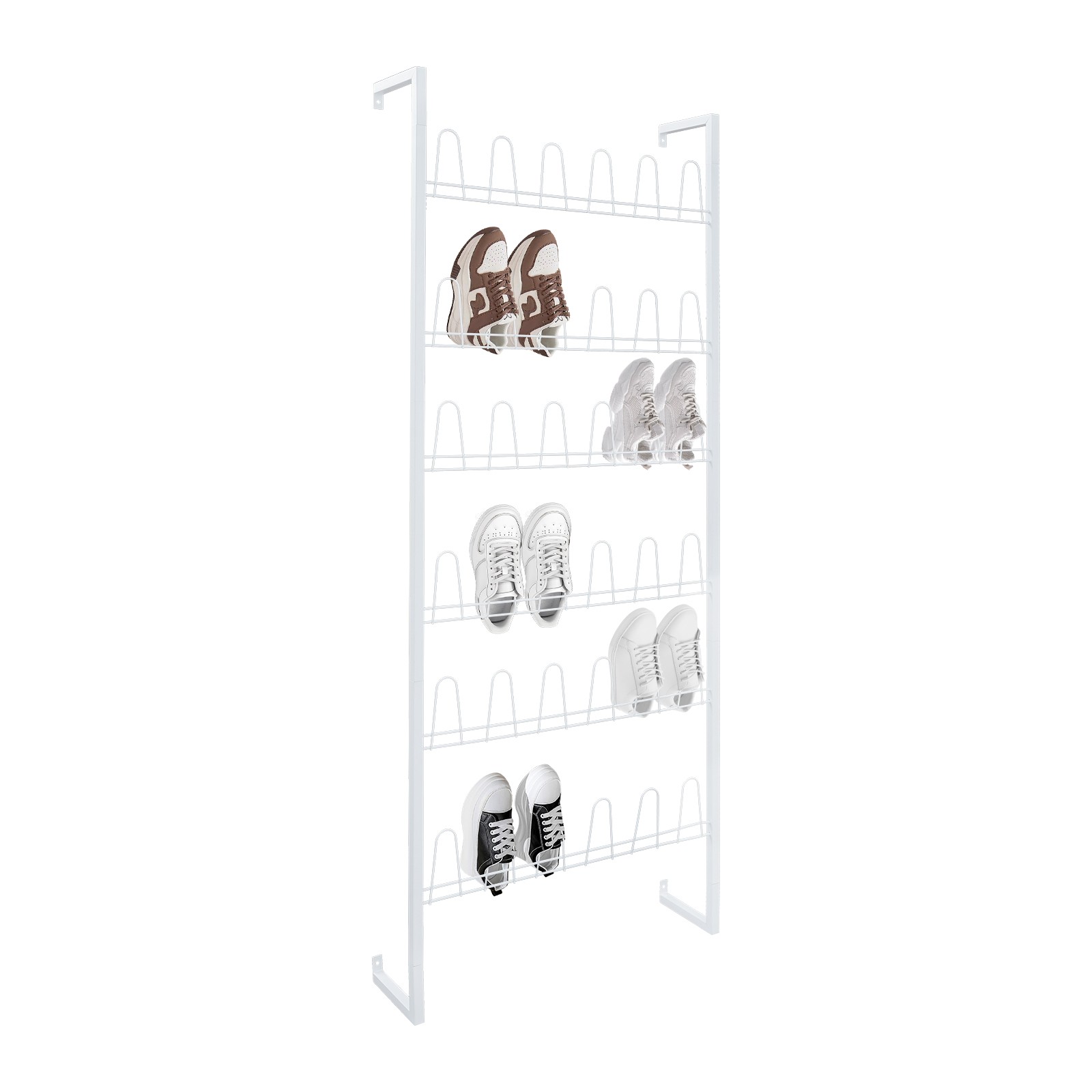 Metal Shoe Organizer Rack Home Wall Mounted Shoe Rack Metal Hanging Shoe Shelf