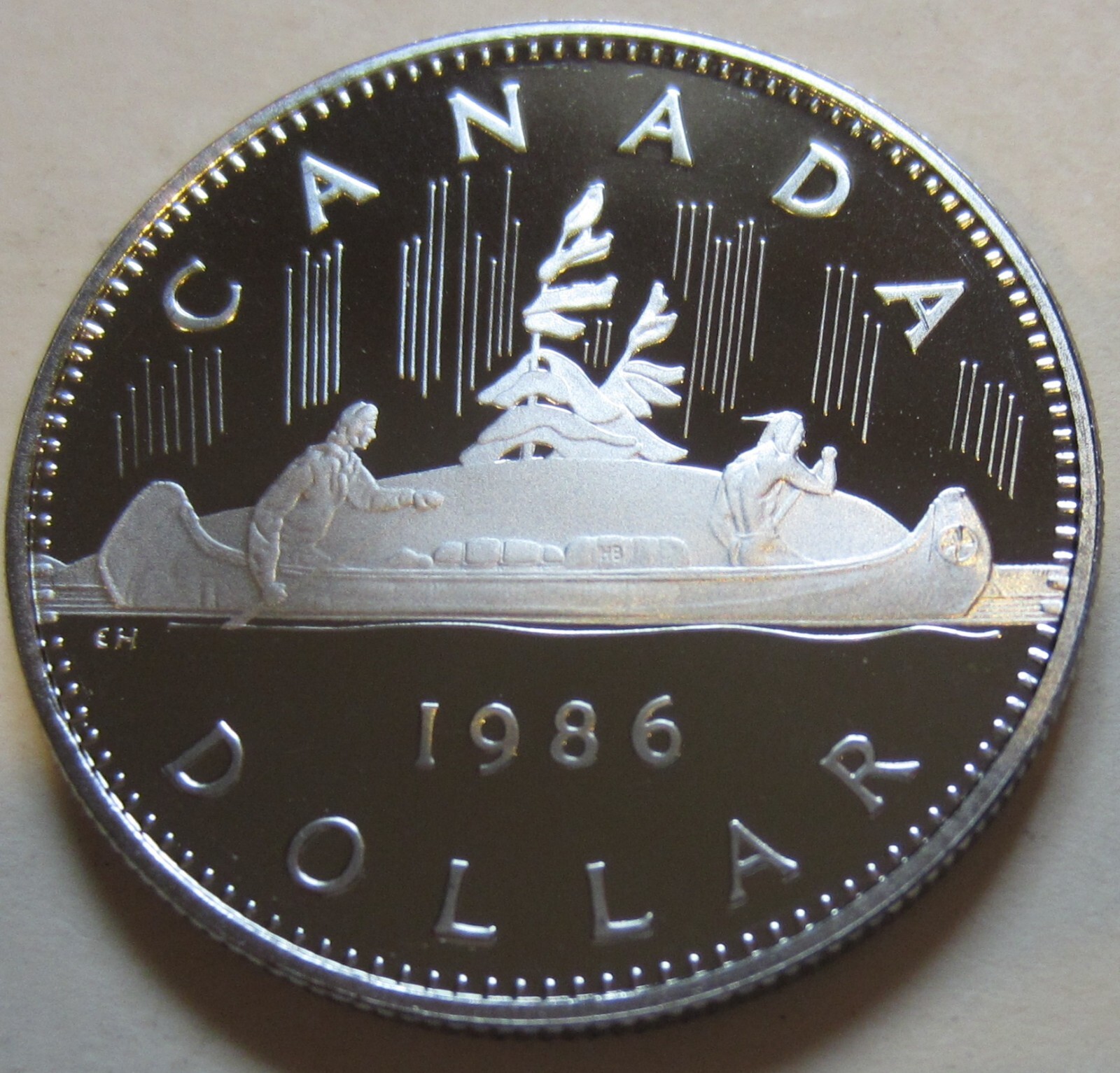 1986 Canada PROOF Nickel One Dollar Coin UNC $1