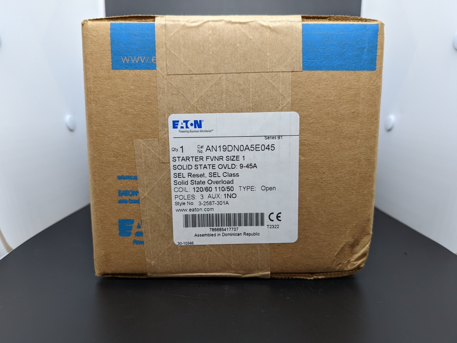 Eaton AN19DN0A5E045 Size 1 Starter 120V 9-45A Overload Relay