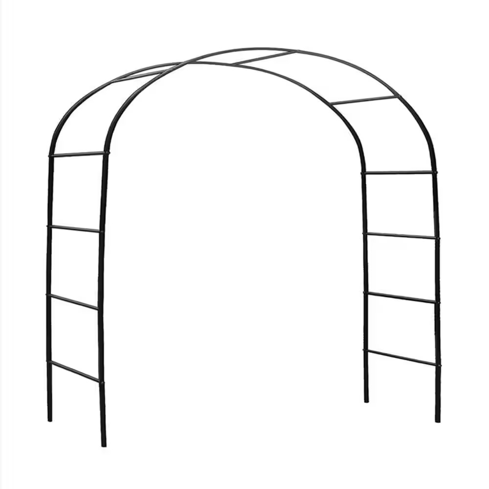 198.5*50*219Cm Courtyard Arc Top with Door with Planting Frame Iron Art Iron Arc