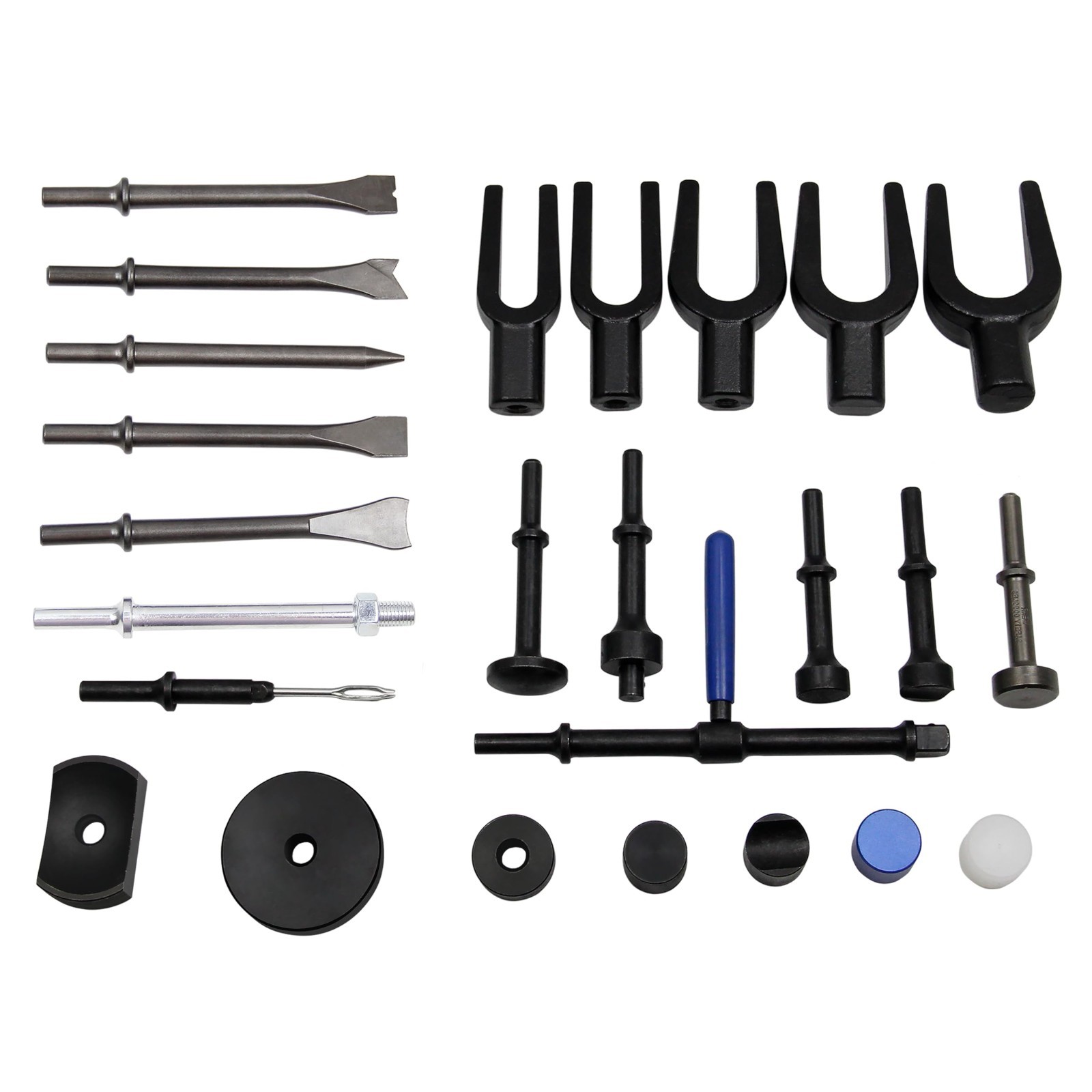 27PCS Air Hammer Kit Multi-functional Pneumatic Hammers Piece Chisel Set 2500BPM