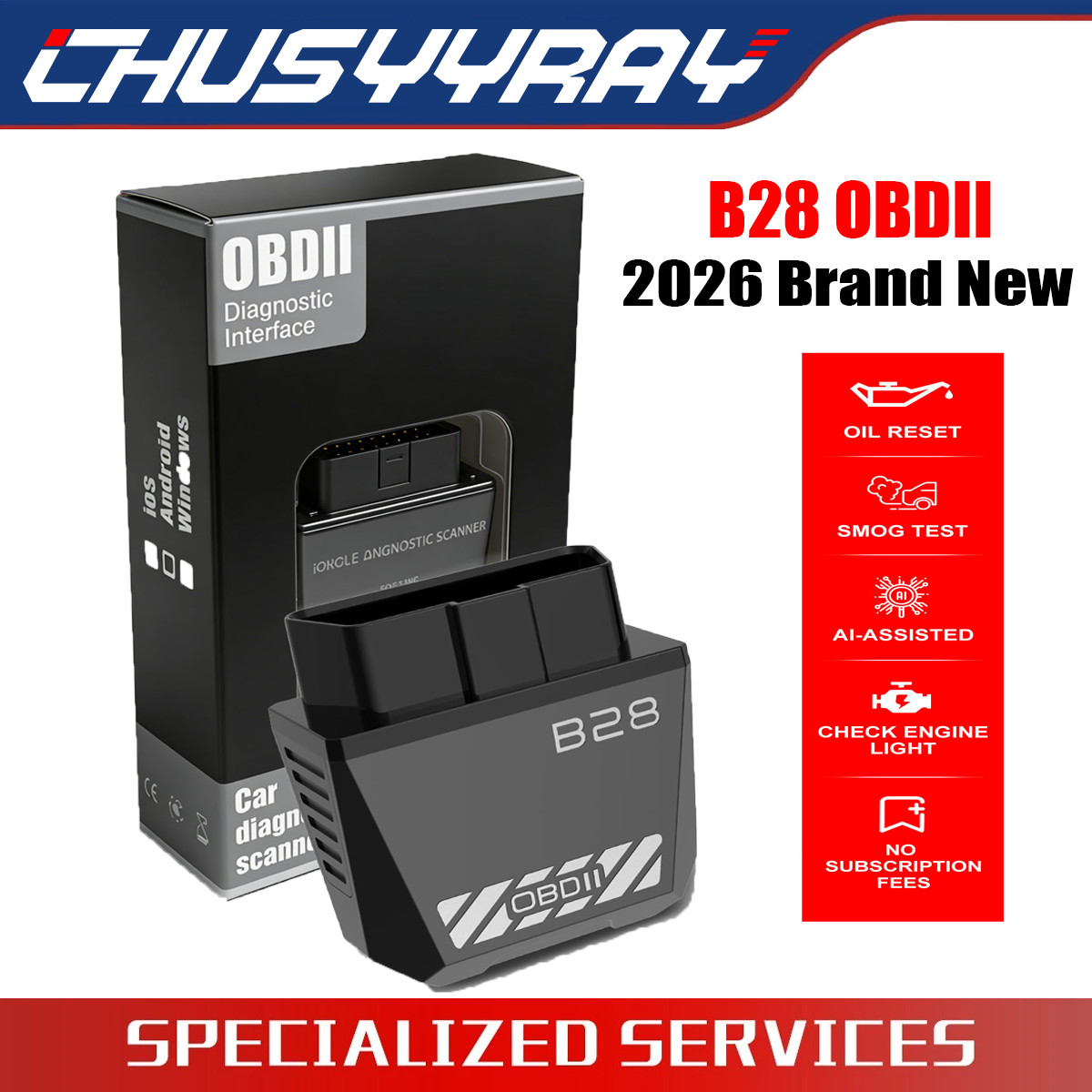 Bluetooth 5.1 B28 OBD2 Car Code Reader Scaner For Android