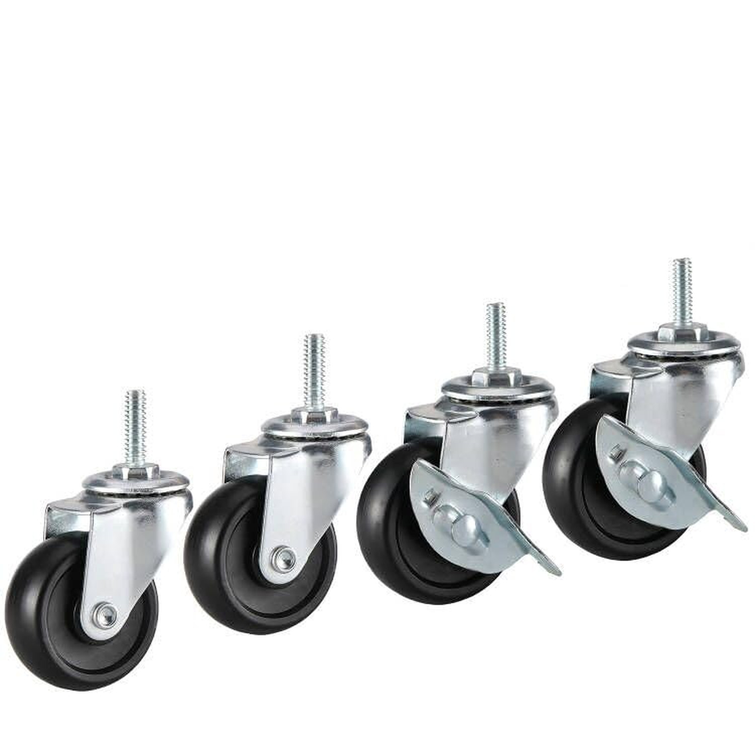 HZHMPN Heavy Duty Casters (1/4-20 Thread) - Set of 4 Replacement Wheels for W...