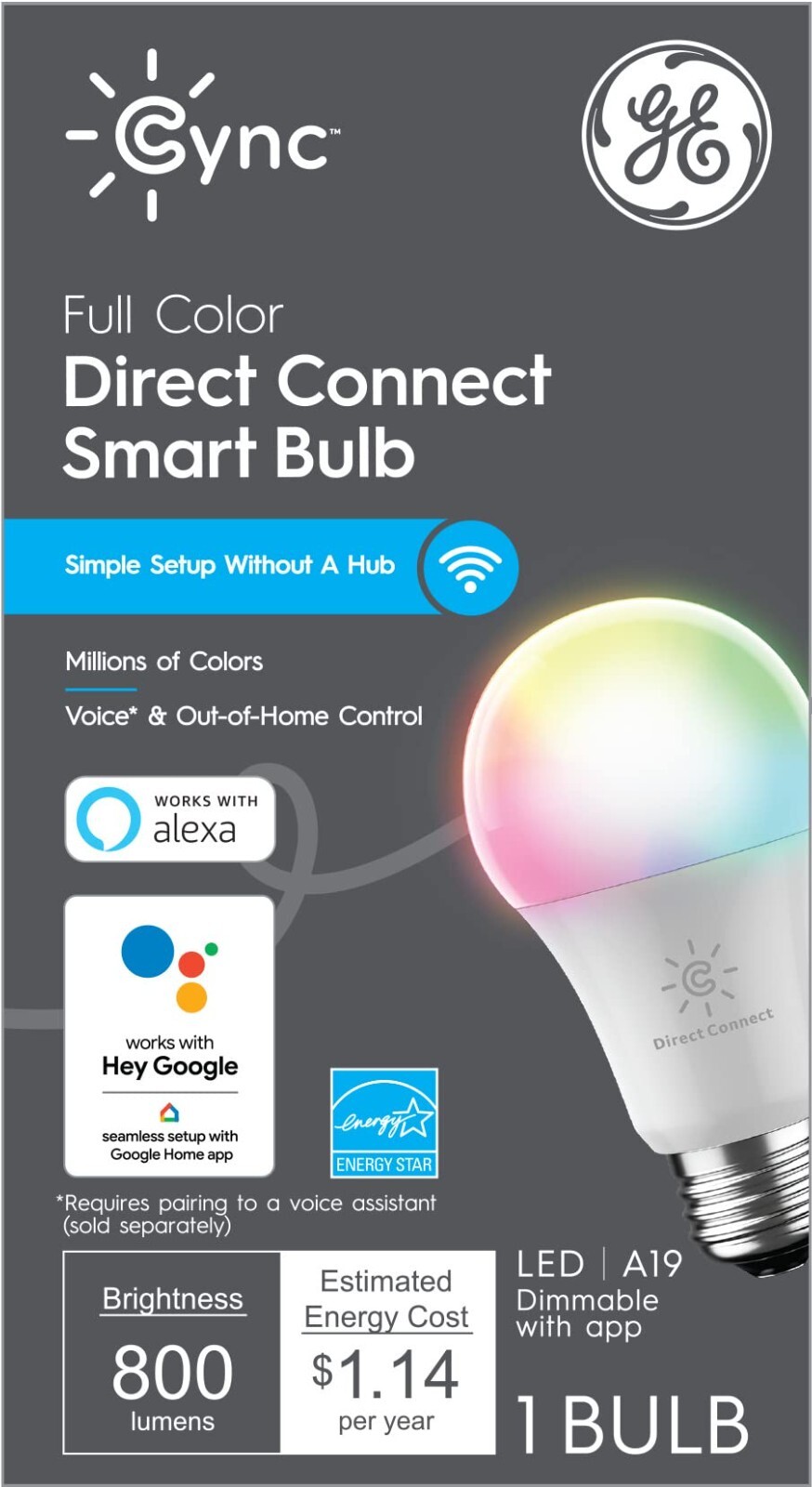 Savant A19 Color LED Smart Bulb Color changing Light Bulb New In Box