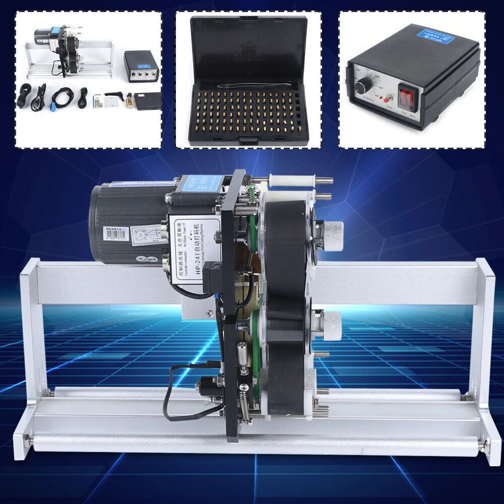 Automatic Thermal Stamp Printer Coder Ribbon Date Code Hot Printing Machine