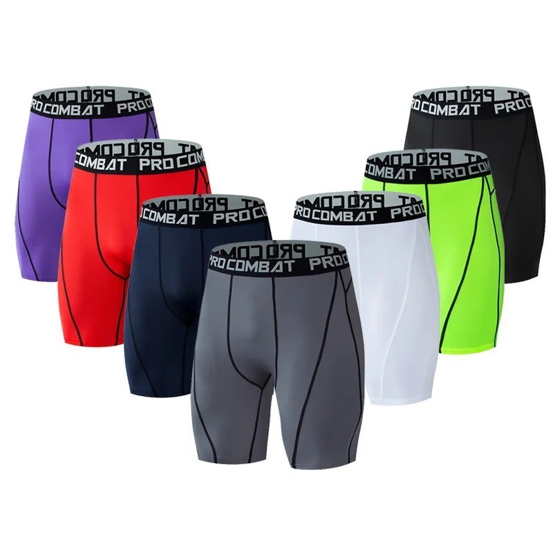 Mens Bodybuilding Gym Shorts Fitness Workout Compression Leggings