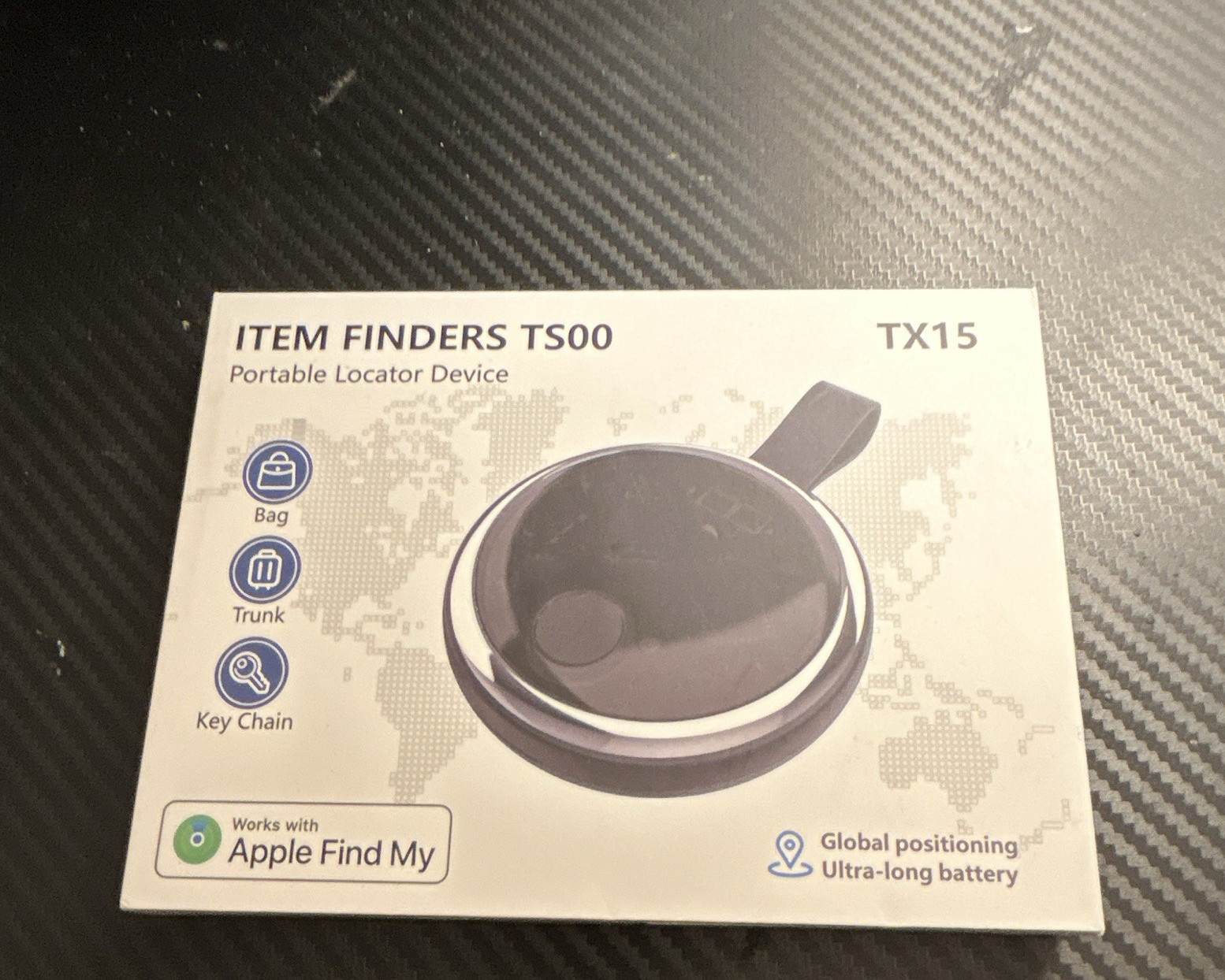 Item Finders TS00 Portable Locator Device, Works with Apple Find My, TX15