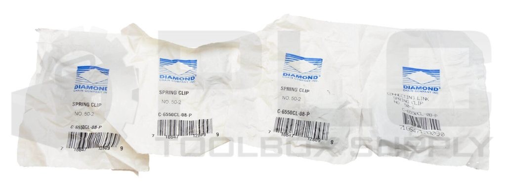 LOT OF 4 NEW SEALED DIAMOND C-6550CL-08-P SPRING CLIP 50-2