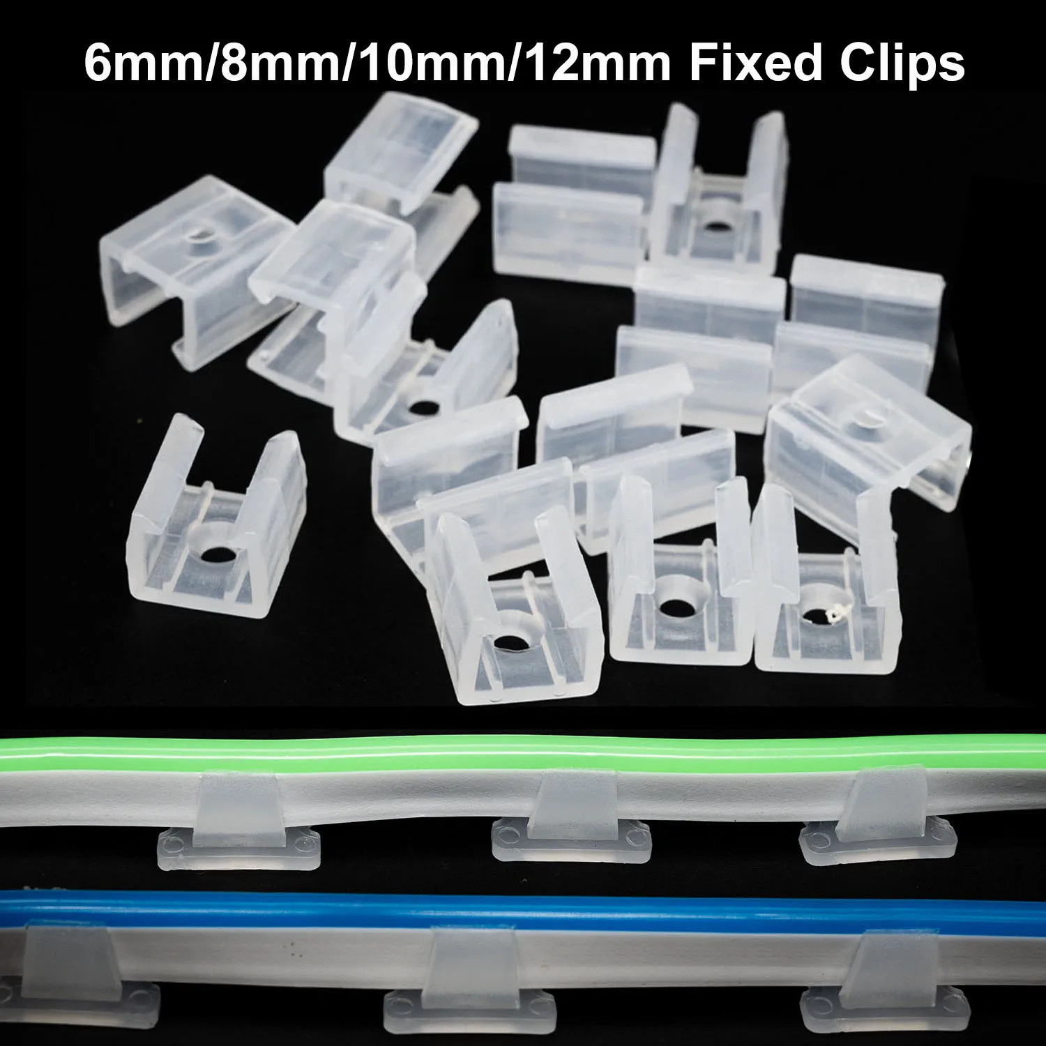 LED Strip Light Mounting Clips Holder Plastic Fixing Buckle 6mm 8mm 10mm 12mm