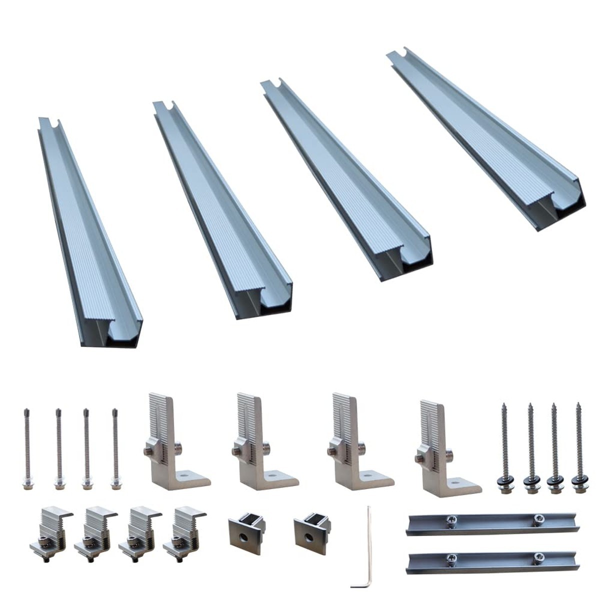 Cmyyanglin Solar Panel Roof Mounts Bracket Kit For Sloped Pitched Tin Roof