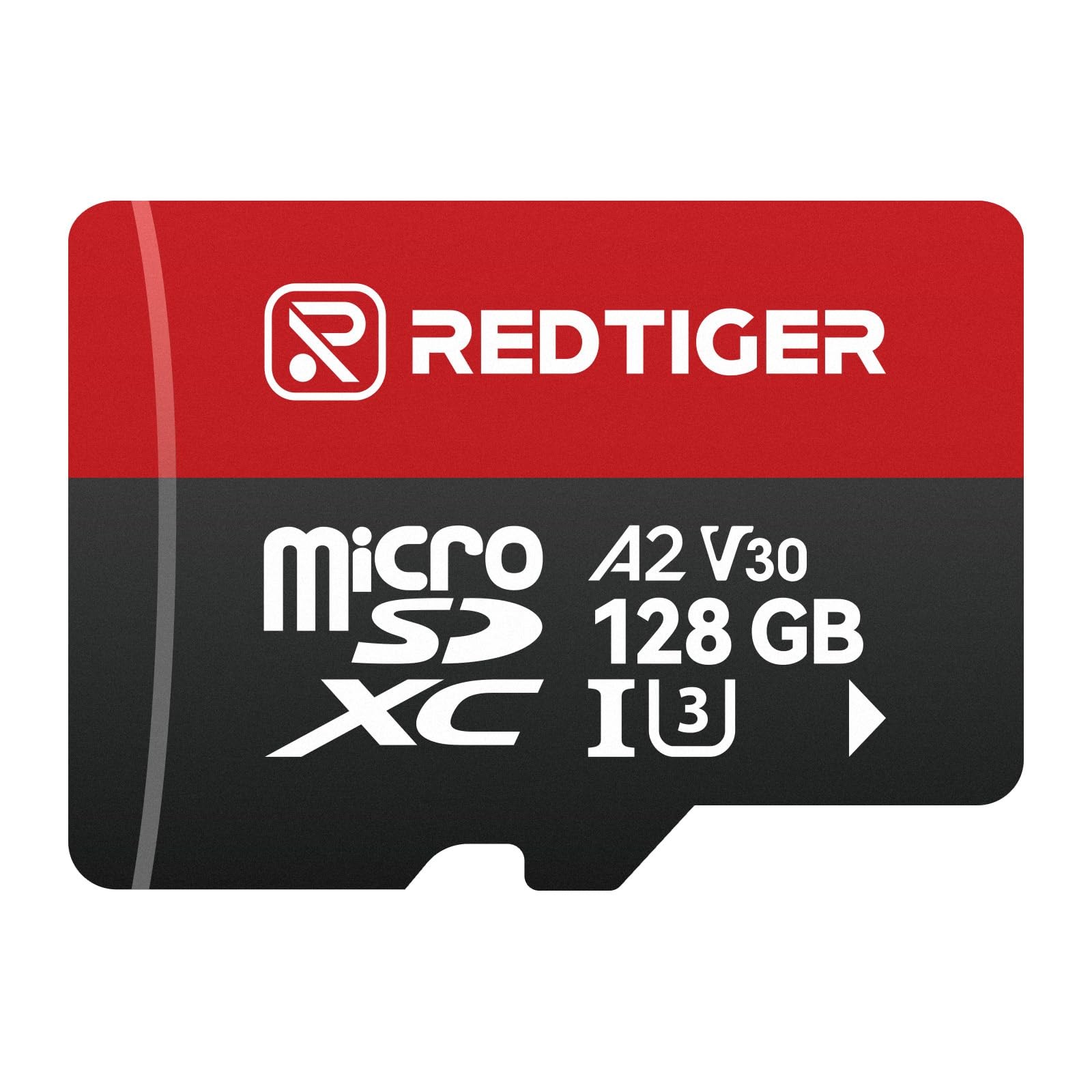 REDTIGER High Speed 128GB Micro SD Card with Adapter, microSDXC 128GB, Red