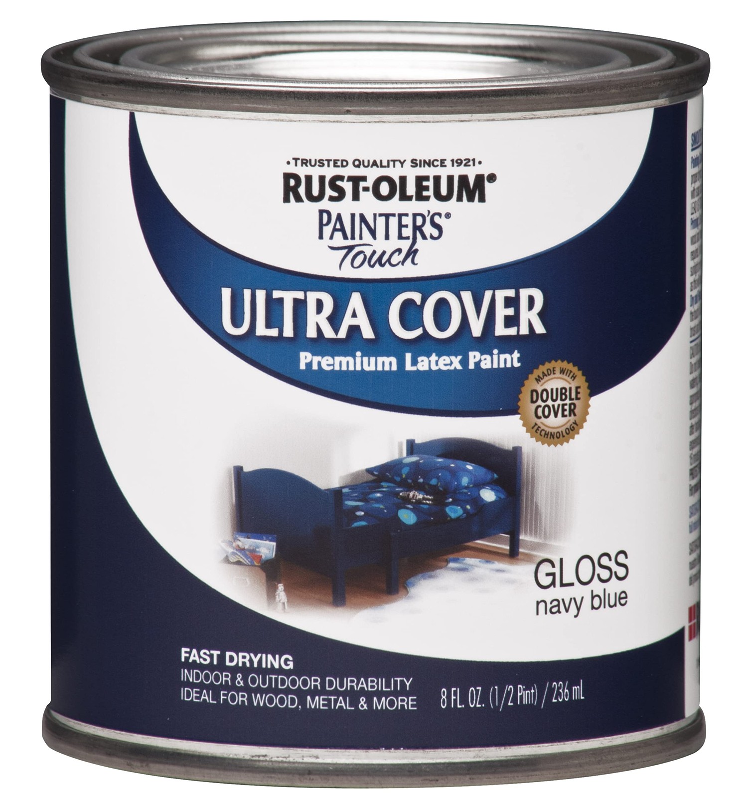 Rust Oleum Painter's Touch Gloss Navy Blue Paint 8 Oz For Indoor Outdoor Use