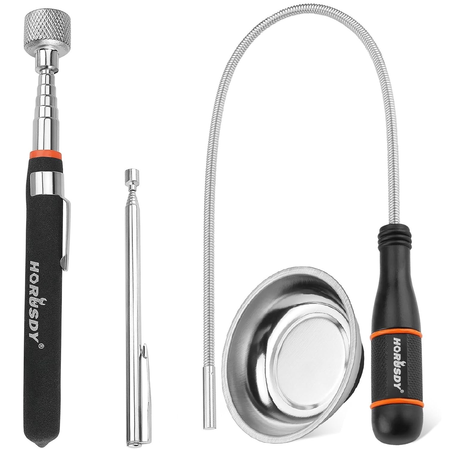 HORUSDY 4-PIECE Telescoping Magnetic Pickup Tools Set - 4pcs 5-30.5lb
