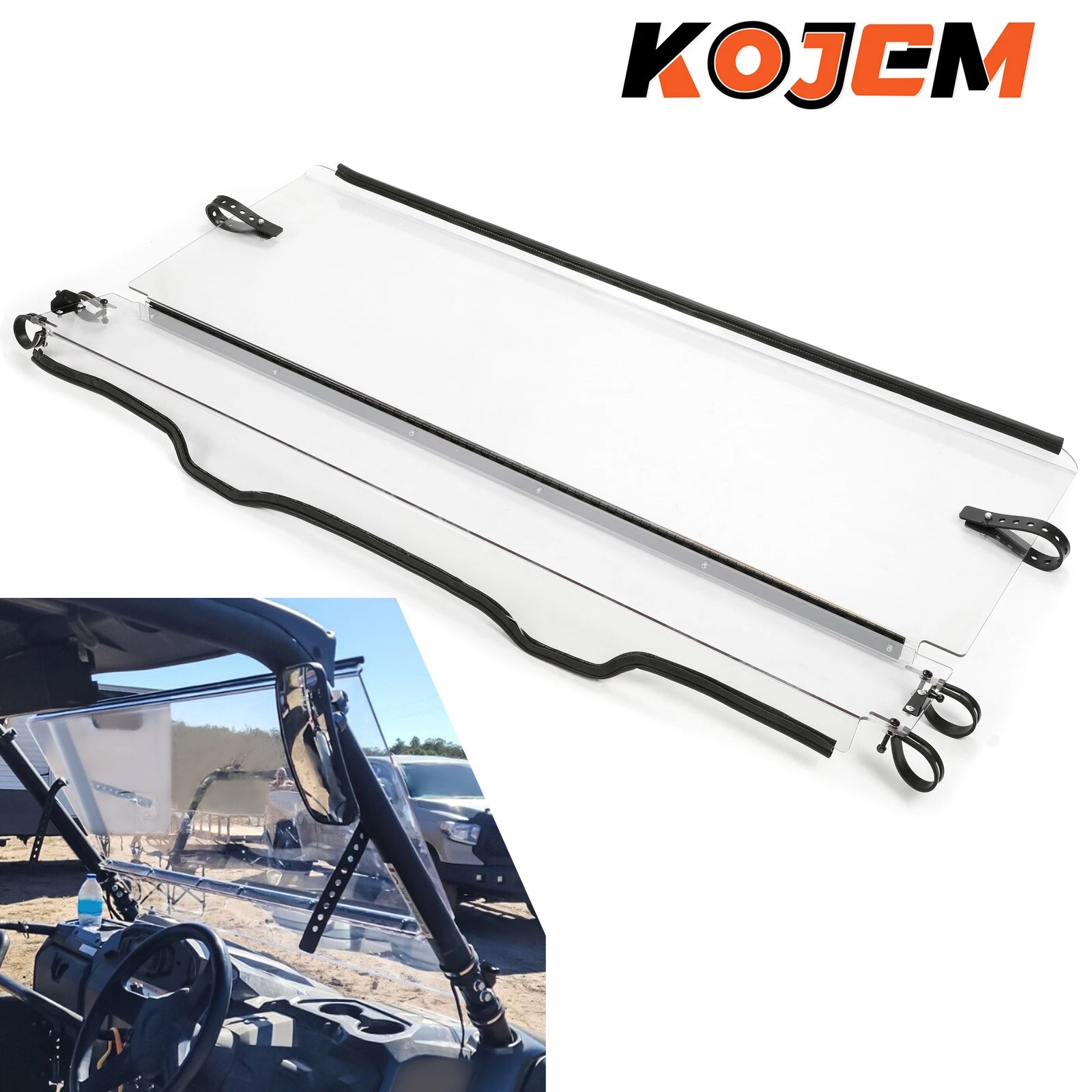Front Folding Windshield For 2014-2021 Yamaha Viking 700 2015-2022 Viking VI
