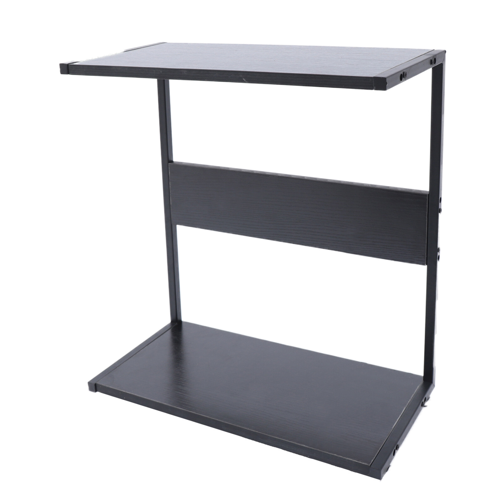 2-Tier Computer Tower Stand C-Shaped Mobile PC Tower Stand Desktop Printer Shelf