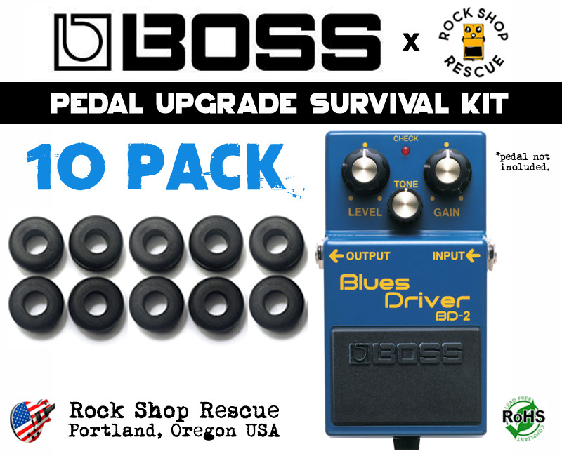 10 Pack BOSS Guitar Pedal Grommet Upgrade Survival Kit Rubber O-Ring Bushing Set
