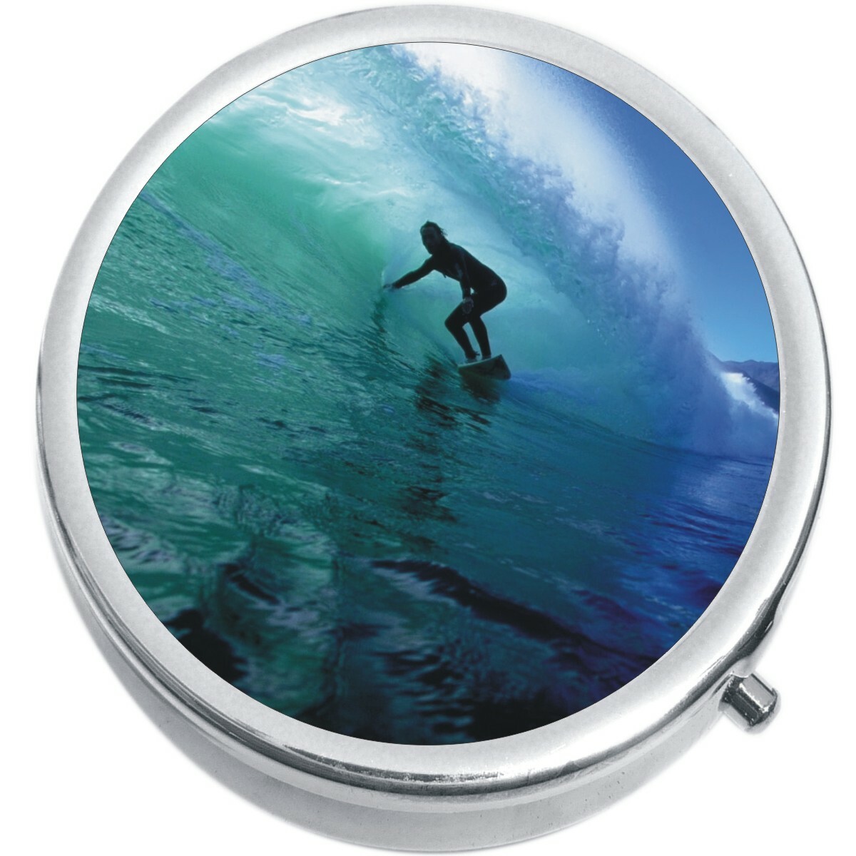 Surfer Wave Ocean Medicine Vitamin Pill Box