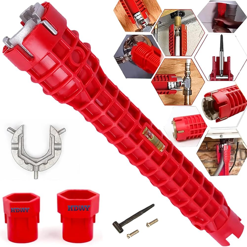 Llave para fregadero de grifo, herramienta multiusos para fontanería