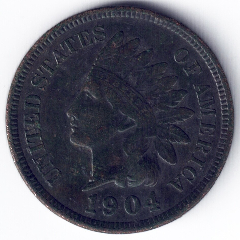 1904 1C Indian Head Cent (Environmental Damage)
