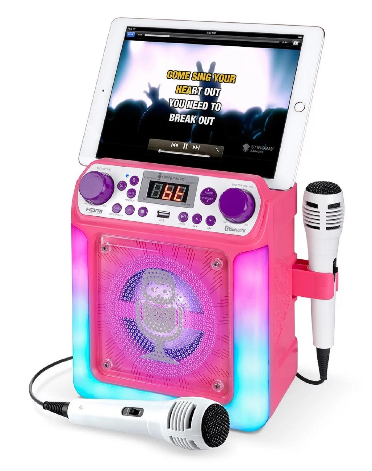 Singing Machine SML654 HDMI Groove Mini Pink