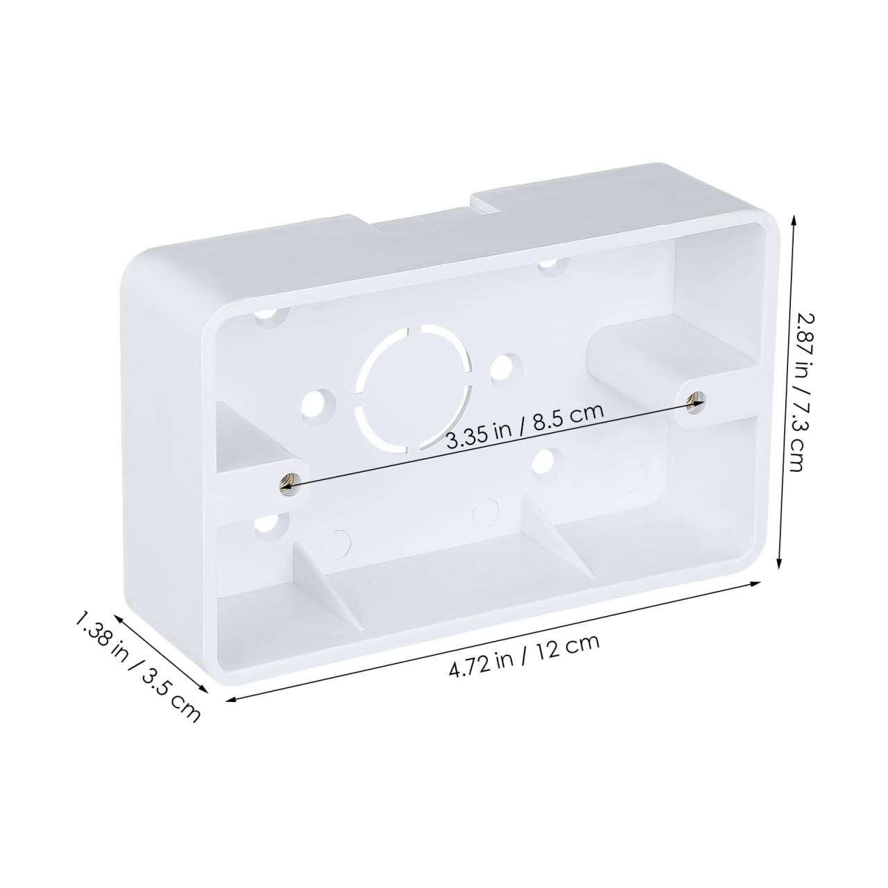 5Pcs Surface Mount Outlet Box,Surface Mount Electrical Box Plastic Junction E...