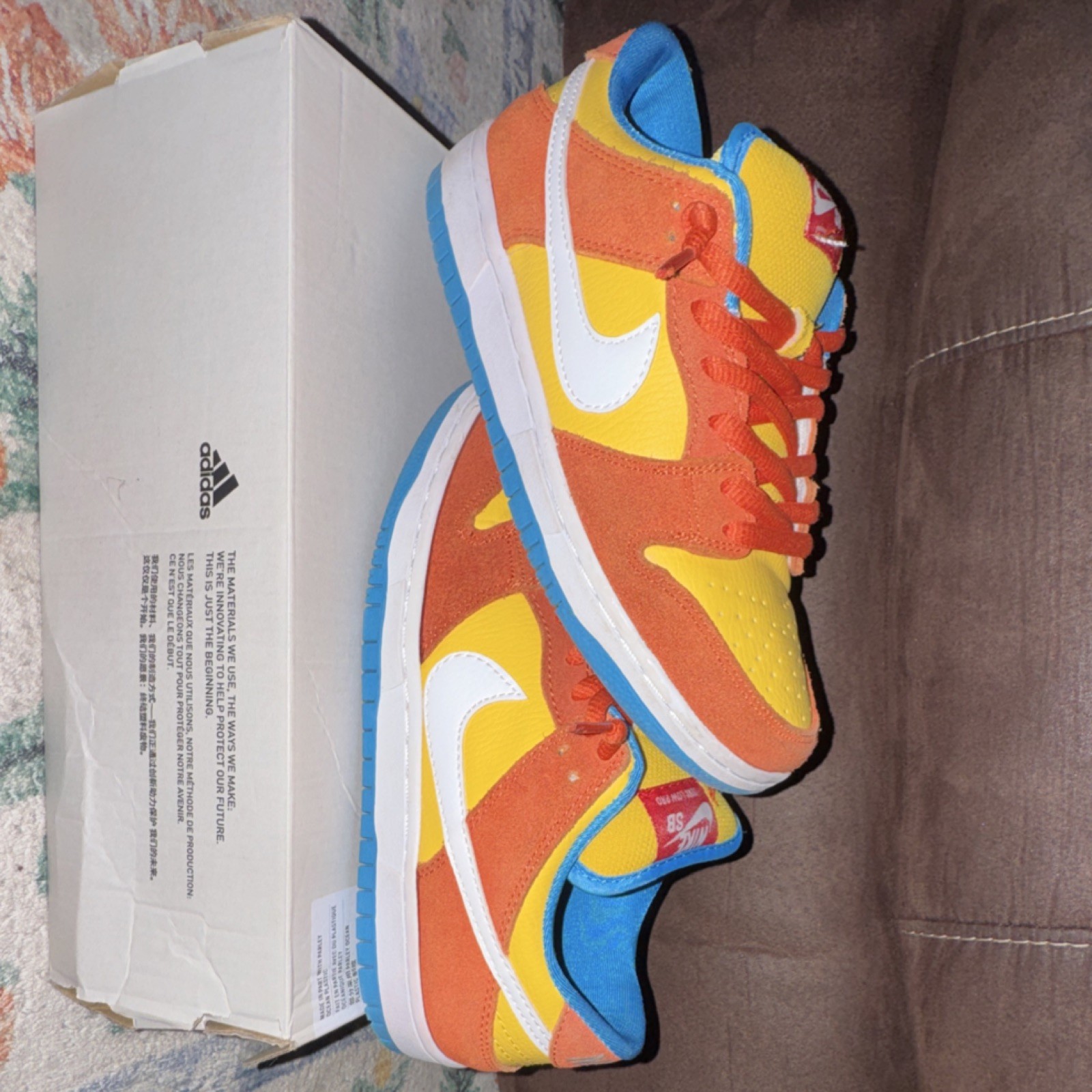 Rep Nike SB Dunk Low “Bart Simpson”Skateboarding Shoes for Men