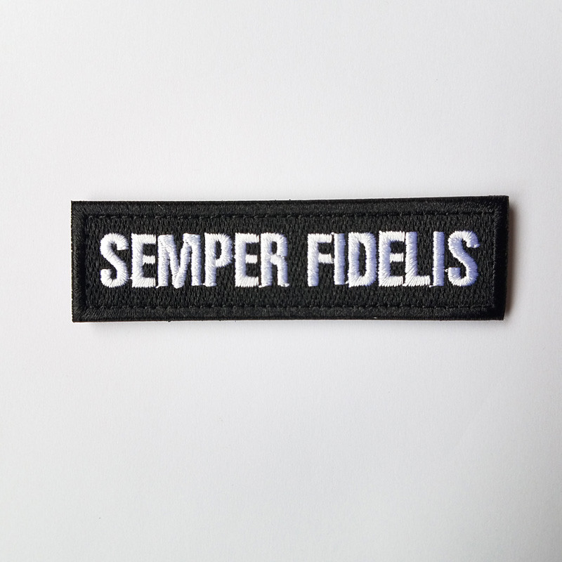 SEMPER FIDELIS U.S. MARINE CORPS 3D BADGE EMBROIDERED HOOK LOOP PATCH /01